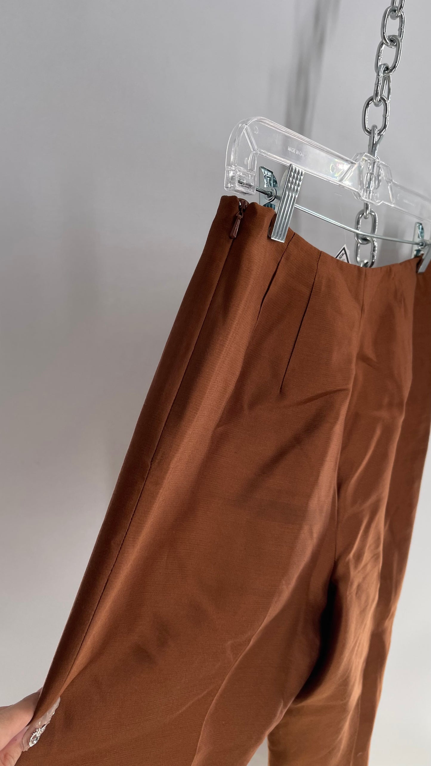 Vintage Talbots 100% Silk Copper Trouser (8)