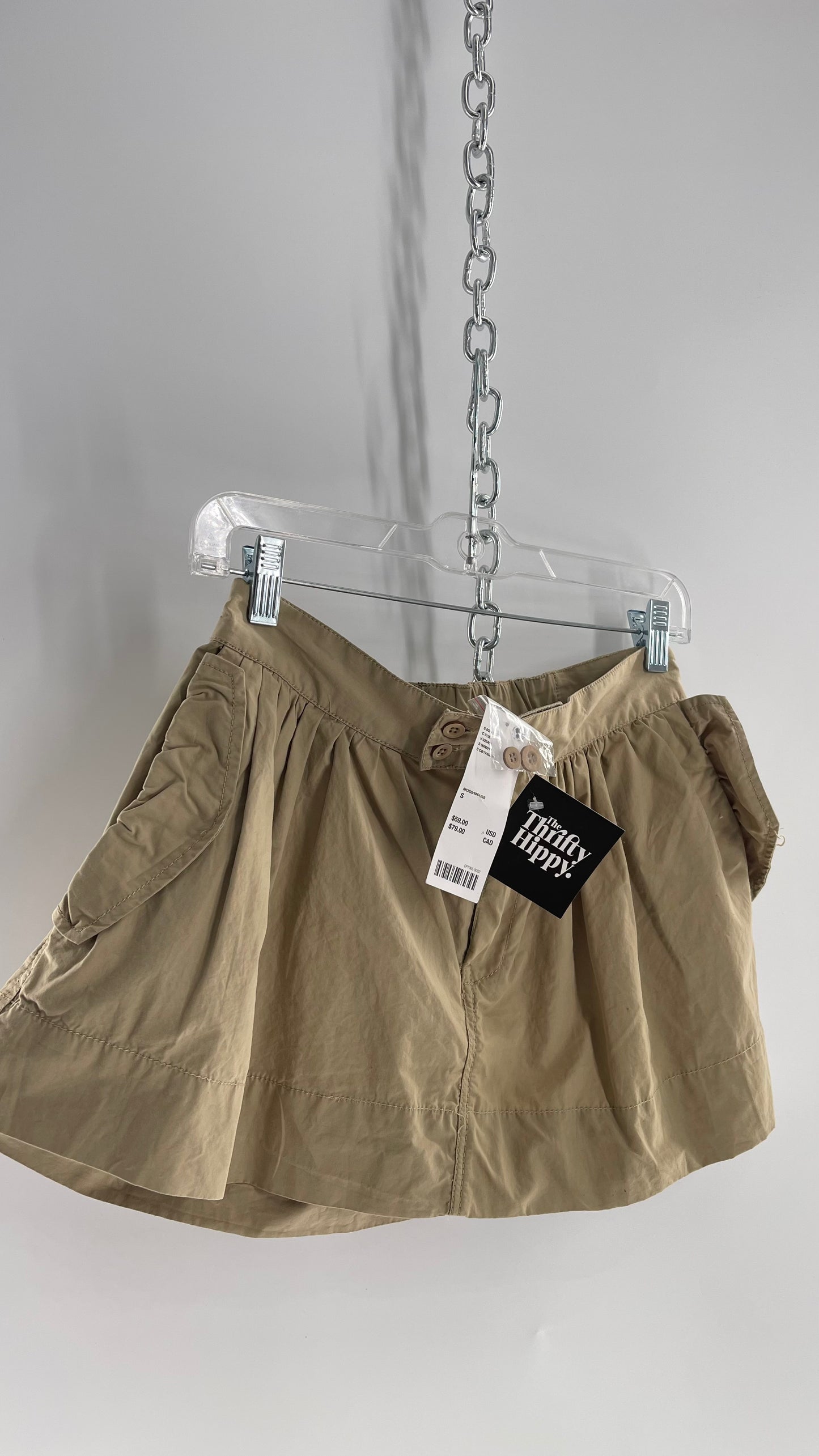 BDG Khaki Ultra Micro Mini Skirt with Tags Attached (Small)