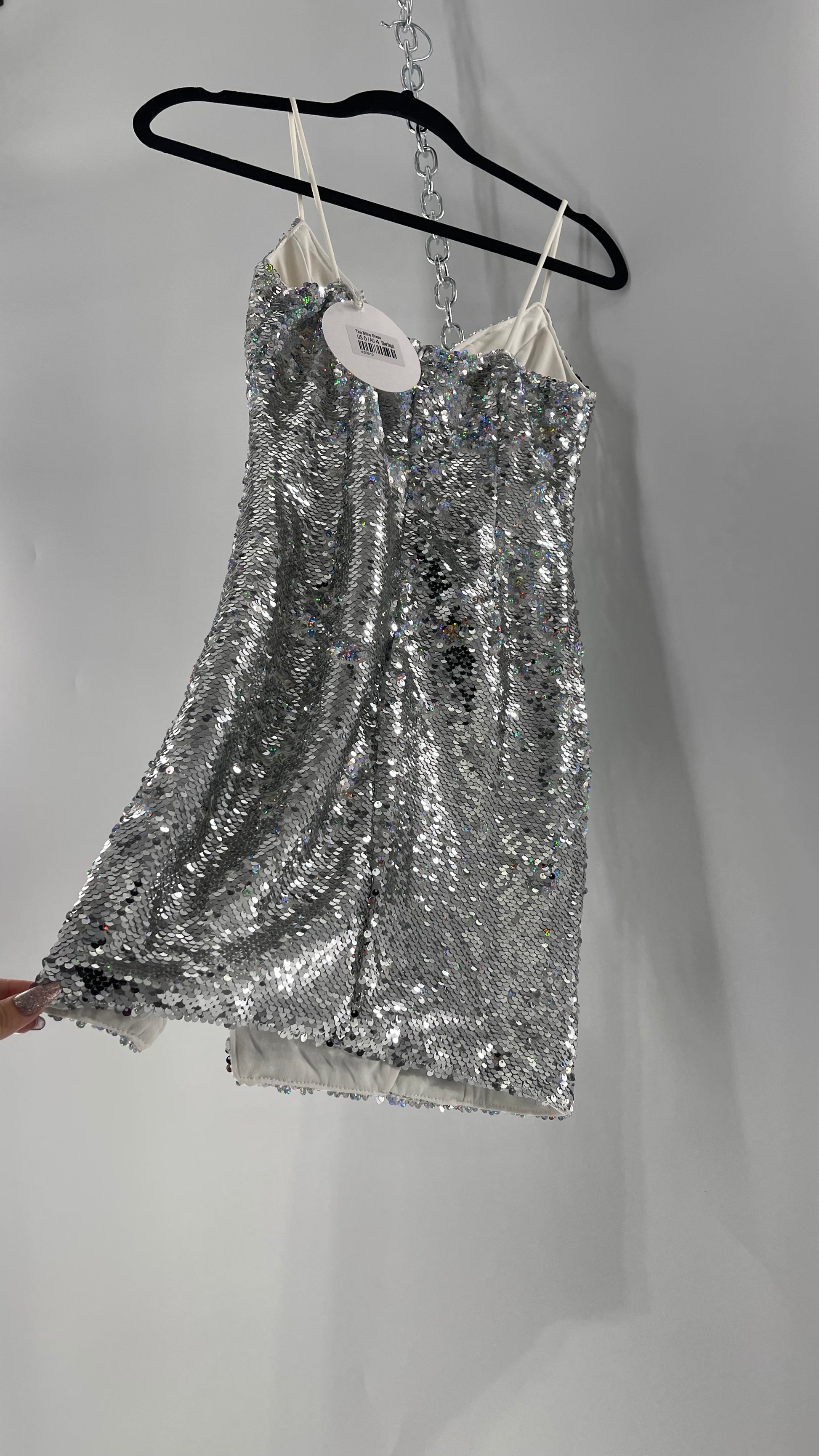 princess polly silver dress Miss Me Sequin Mini Dress | SILVER | Womens