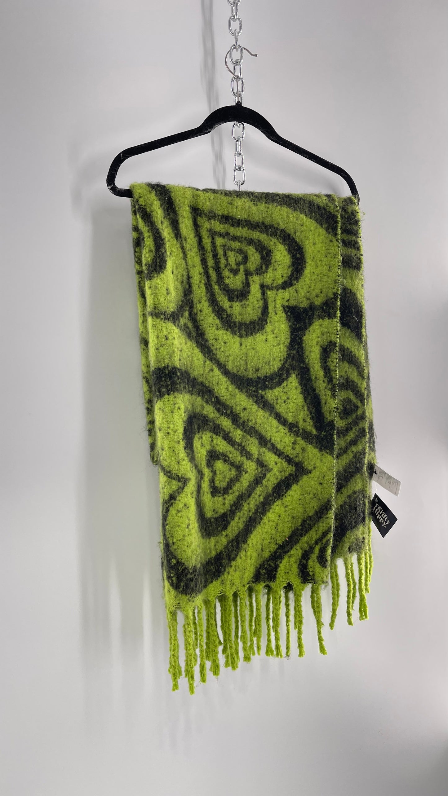 Free People Green All the Feels Heart Throb Scarf