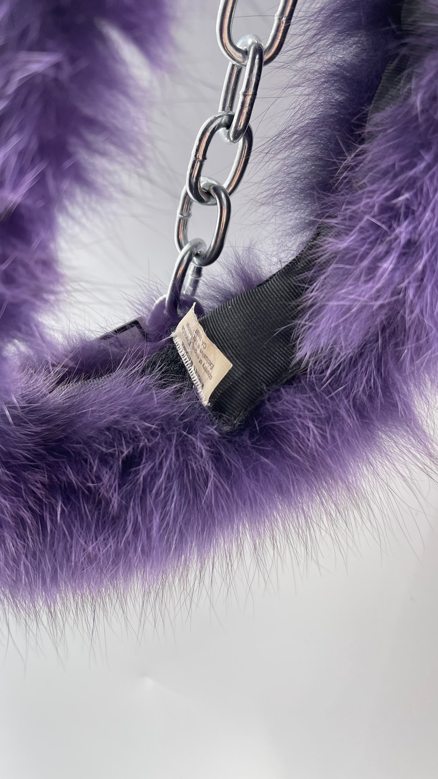 Vintage Purple Rabbit Fur Headband
