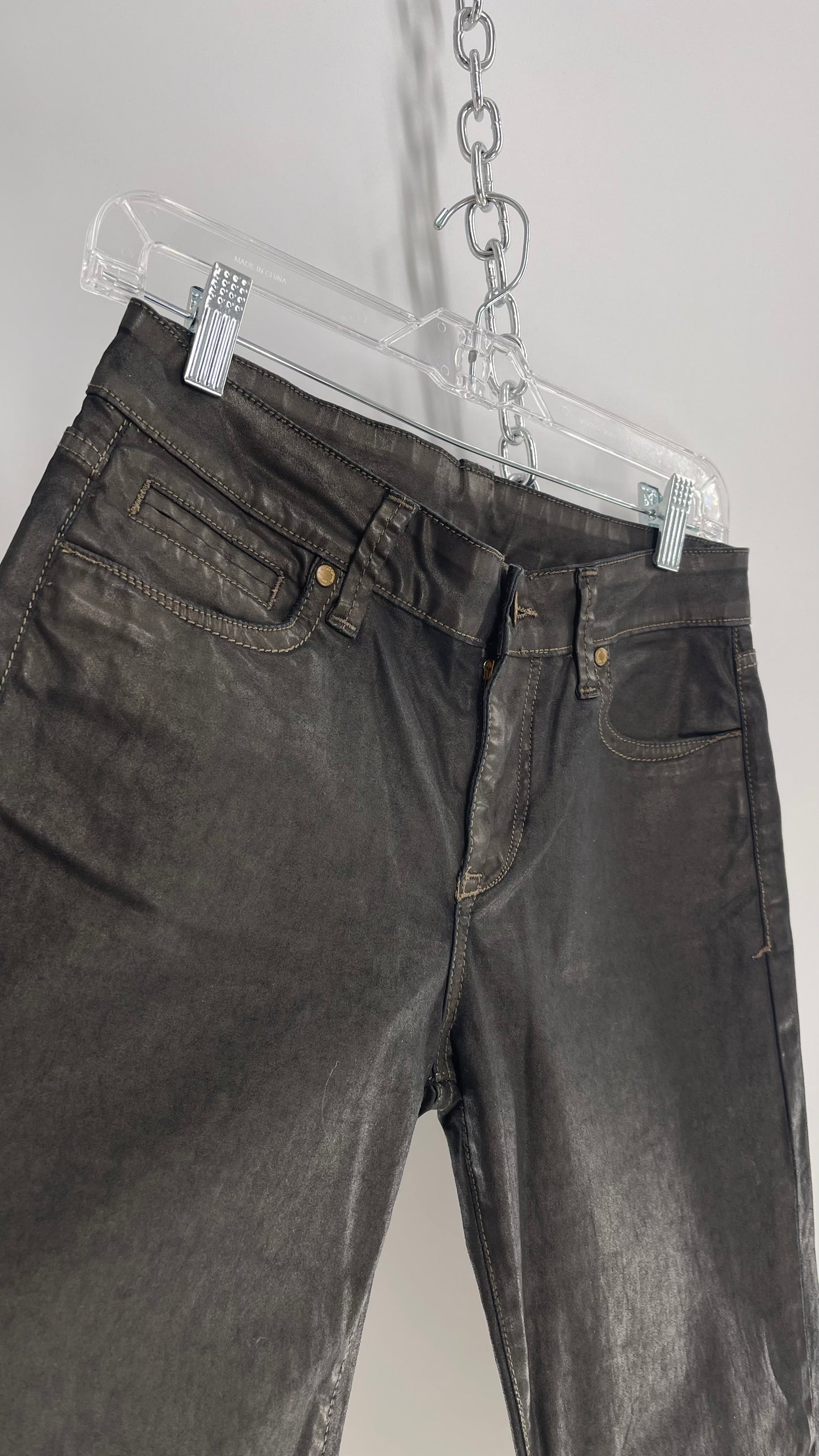 ACQUAVERDE Paris Metallic Mud Tone Jeans (28)