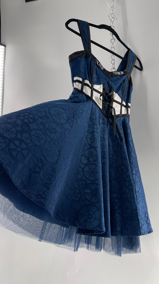 BBC Doctor Who Tardis 50s Vintage Style Dress with Tulle Underskirt (SM)