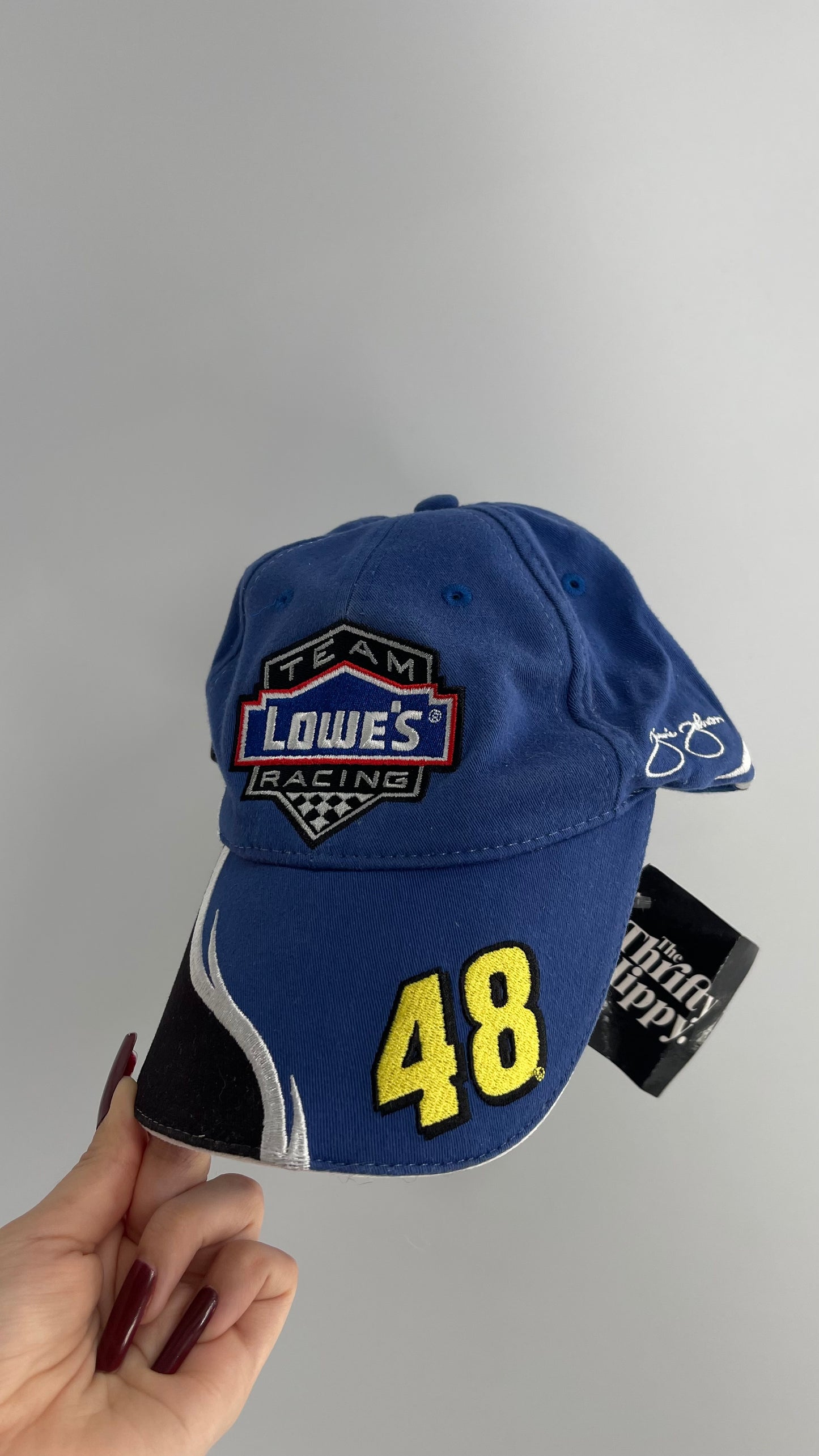 Vintage NASCAR Lowe’s Jimmie Johnson Racer Driver Set: hat, wallet, matchbox cars, notepad and jersey