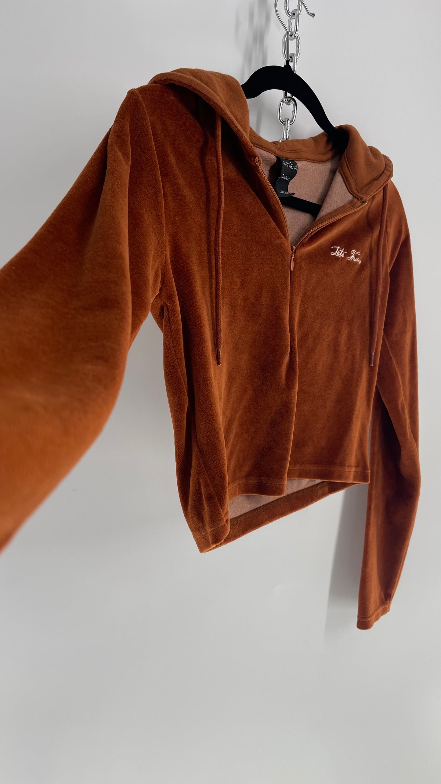 Iets Frans Burnt Orange Embroidered Hoodie (M)