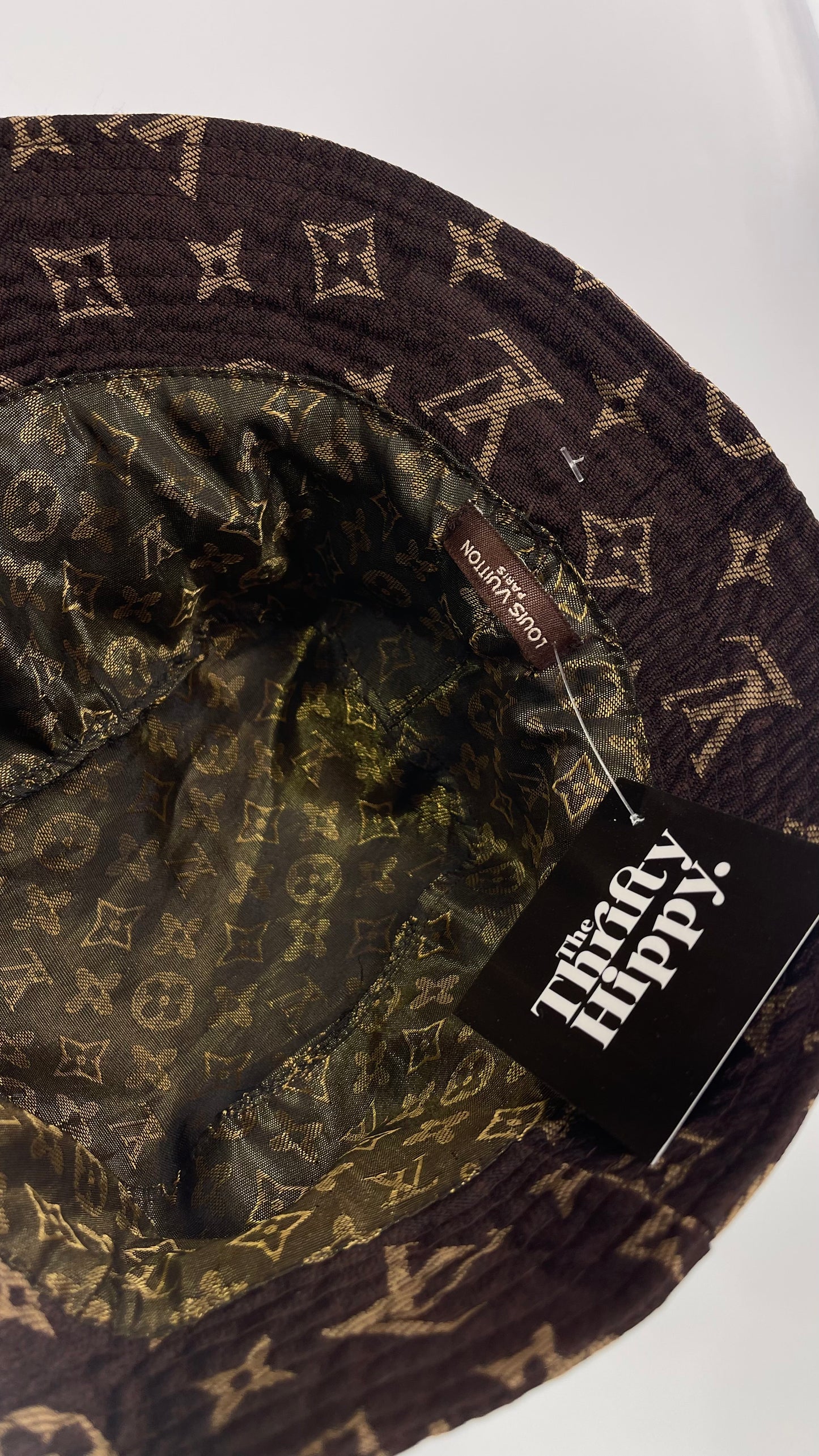 Unauthenticated Louis Vuitton Brown Monogram Bucket Hat