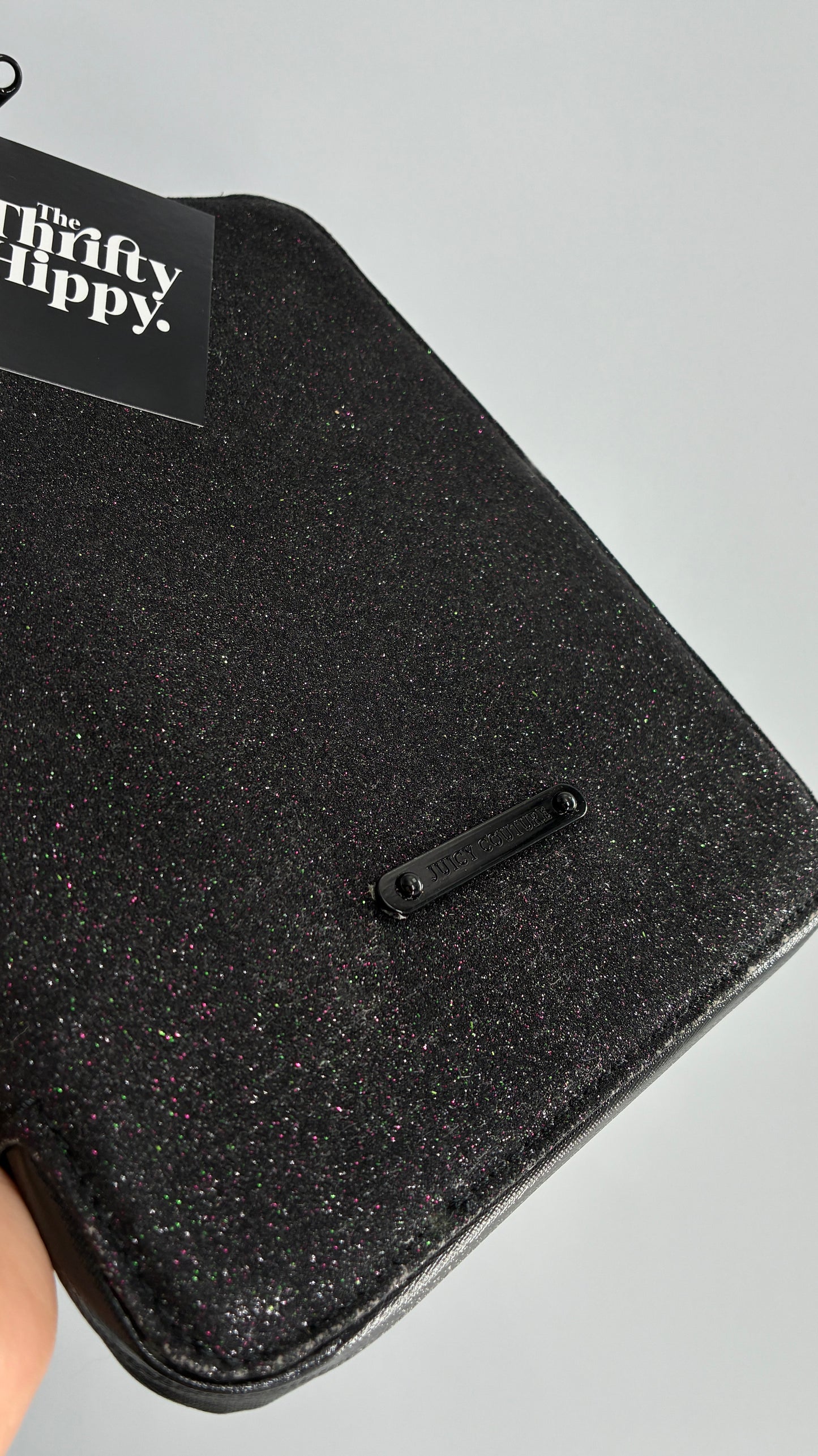 Vintage JUICY COUTURE Black Glitter Case with Tags Attached