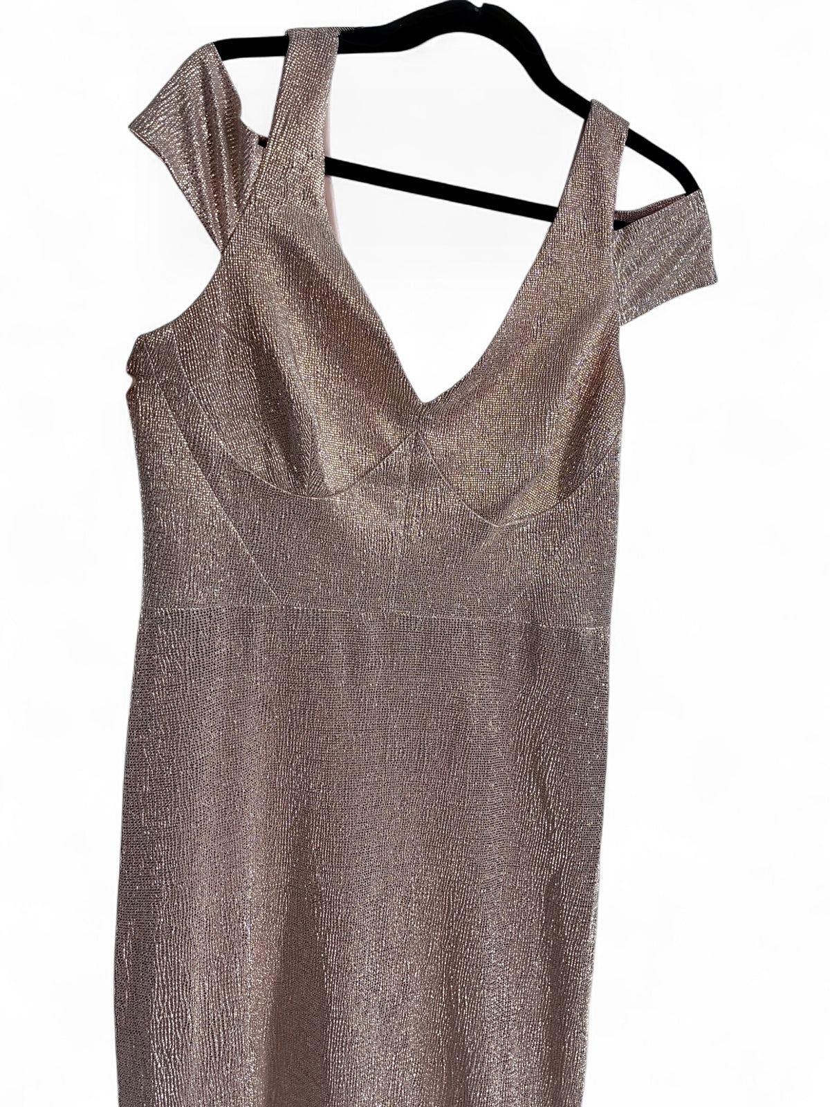 CALVIN KLEIN Nudish Pink Shimmer Sheen Mermaid Dress (10)