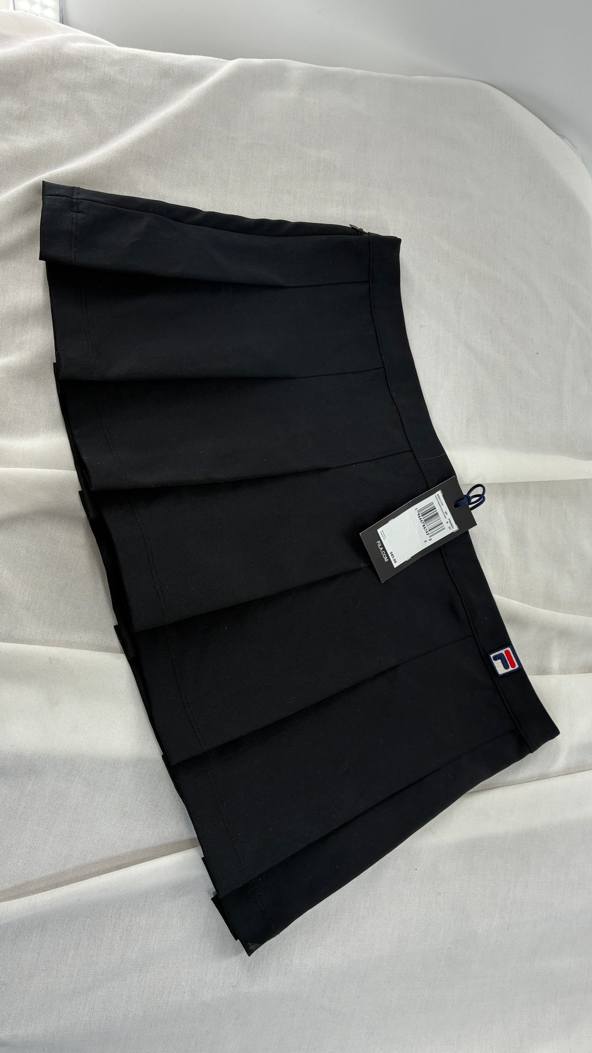 FILA X HAILEY Black Micro Mini Pleated Skirt with Tags (6)