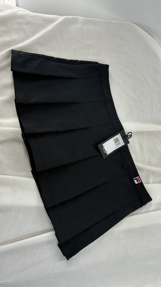 FILA X HAILEY Black Micro Mini Pleated Skirt with Tags (6)