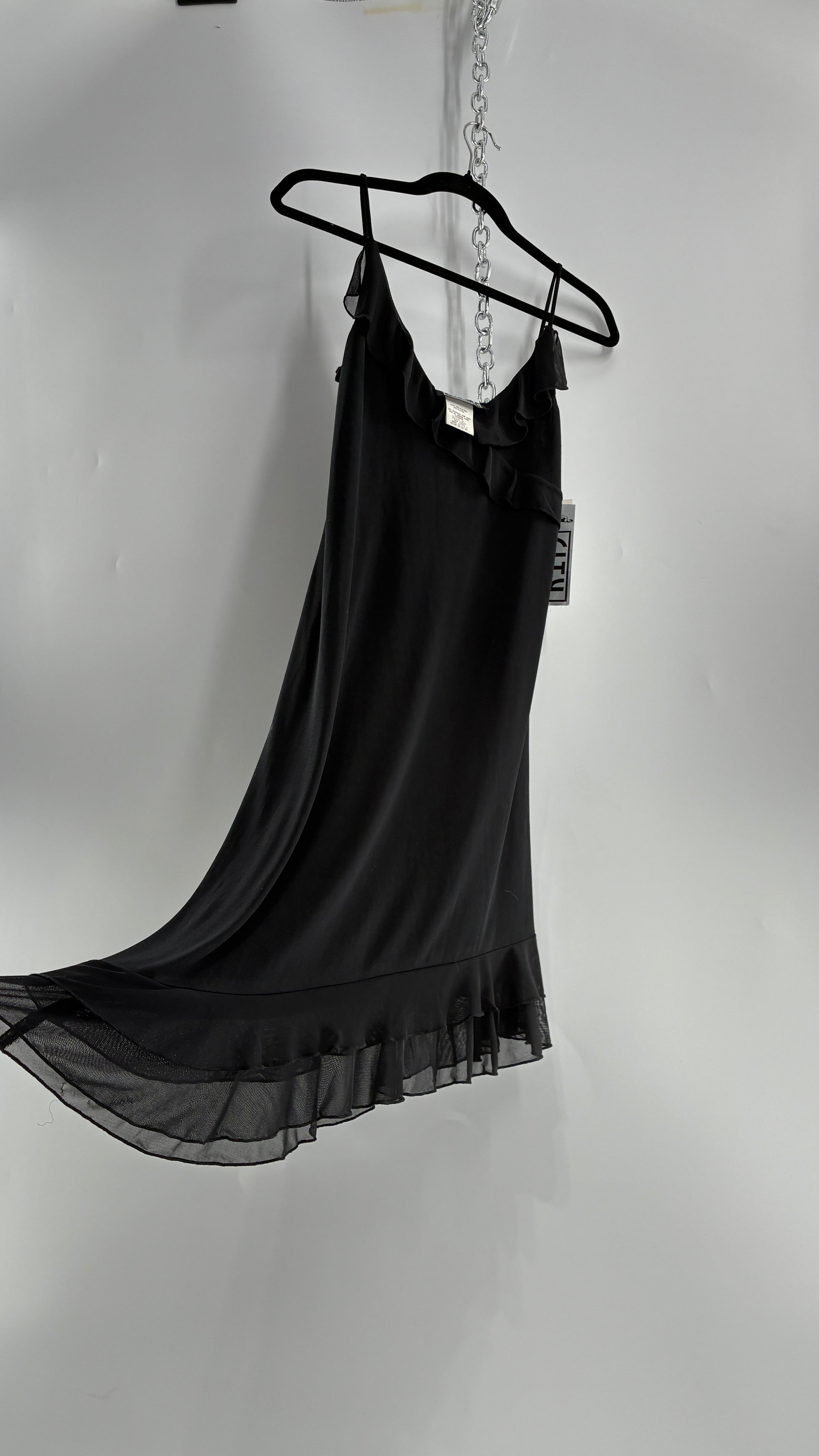 Deadstock Vintage City Triangles Black Asymmetric Dress (Medium) Deadstock Vintage City Triangles Black Asymmetric Dress (Medium)