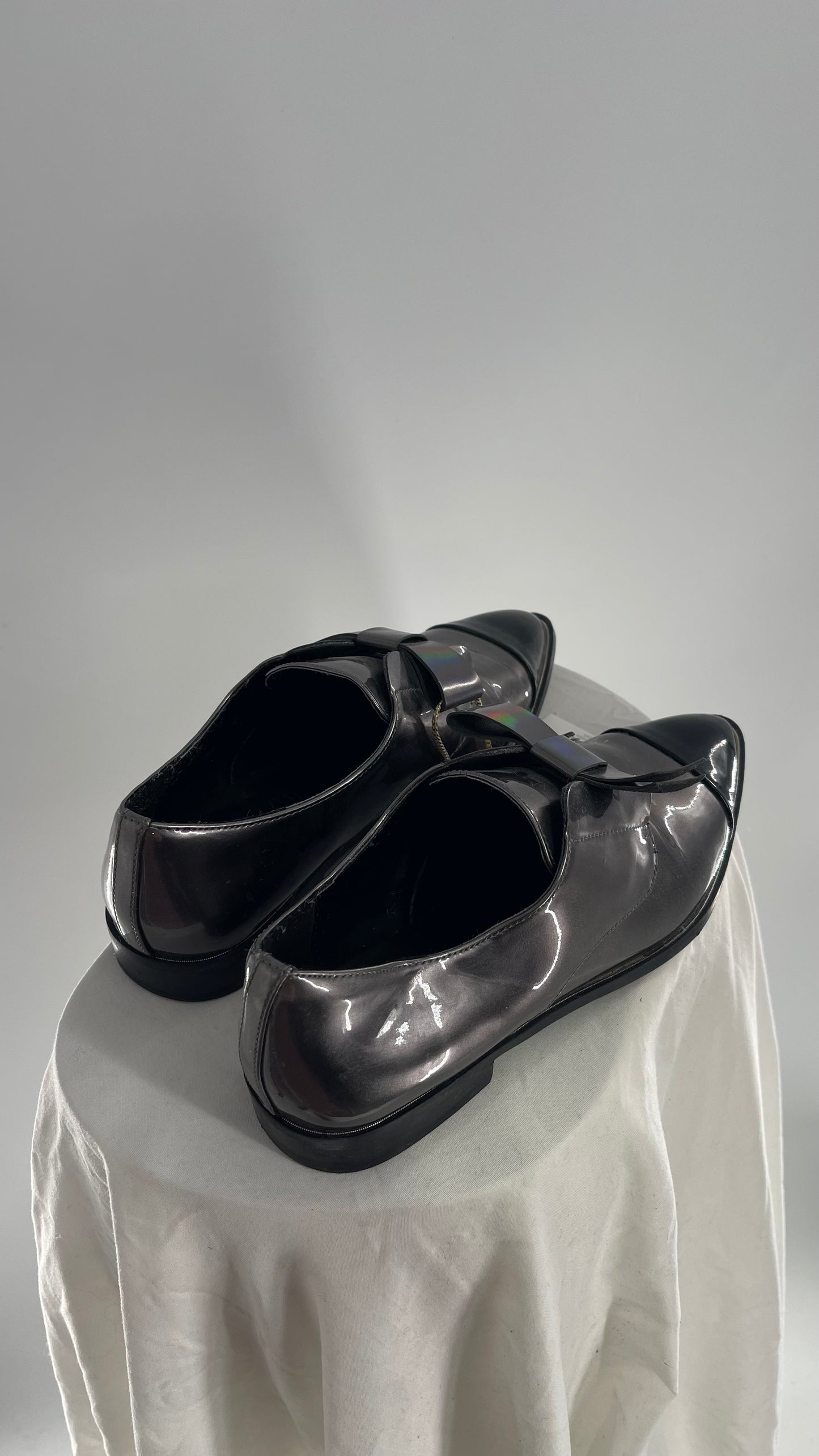 Vintage ALDO Patent Oxfords with Iridescent Bows (6)