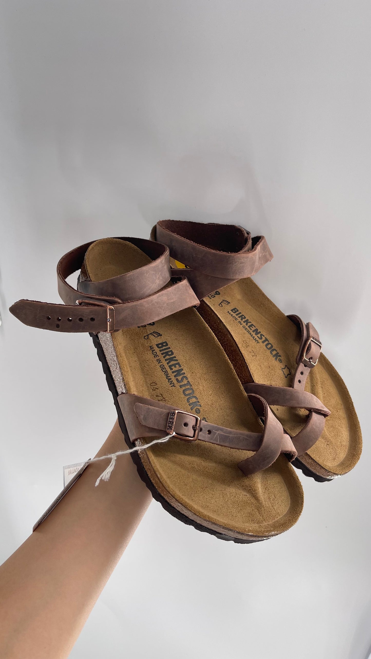 BIRKENSTOCK YARA Leather Strappy Sandal with Tags Attached (8)