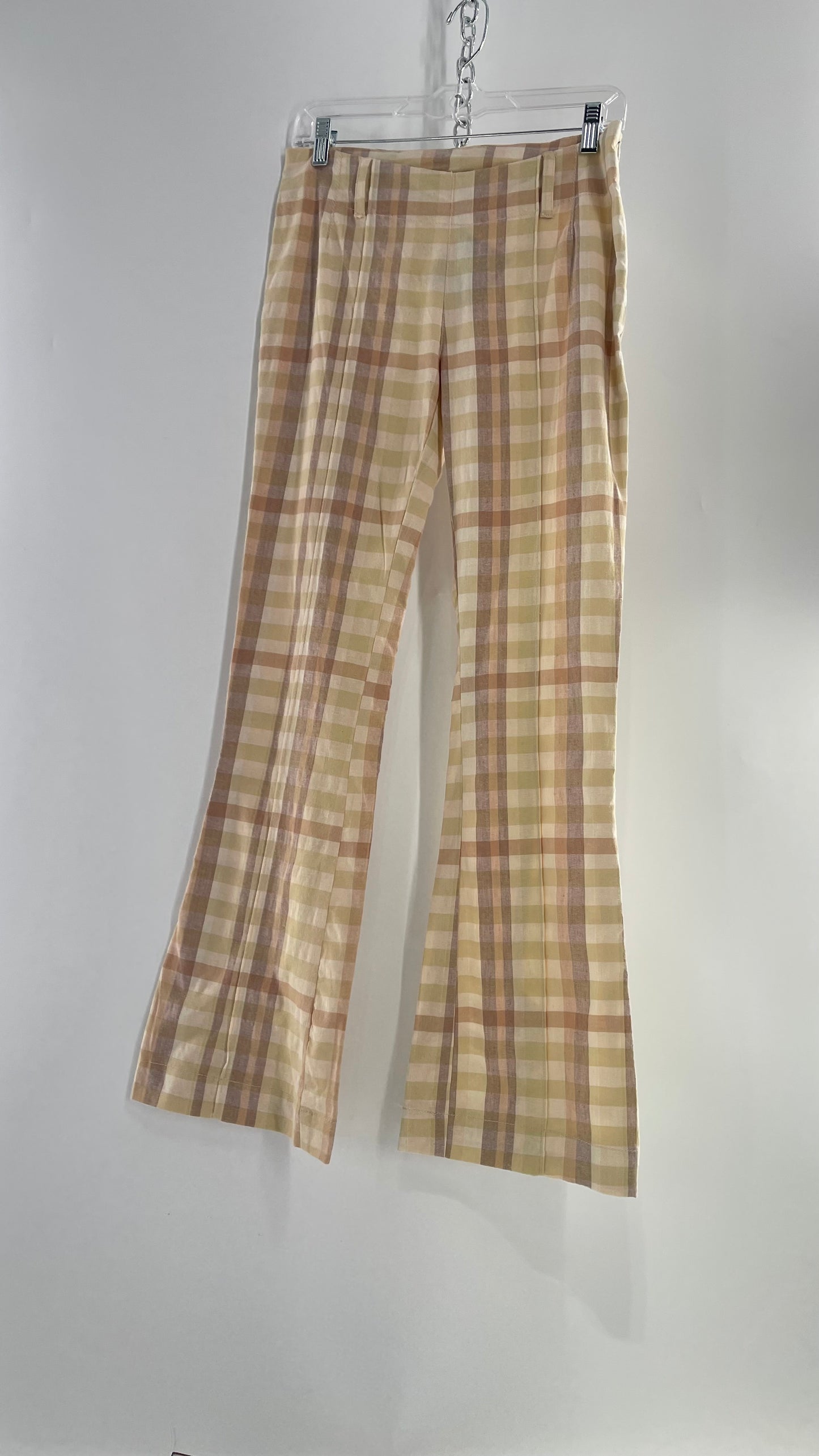 Free People Low Waisted Kickflare Gingham Picnic Pant (2)