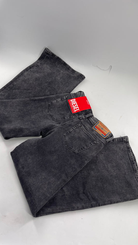DIESEL Charcoal Grey Baggy Wide Leg 1978 D Akemi OCLBG with Tags Attached (24x30)