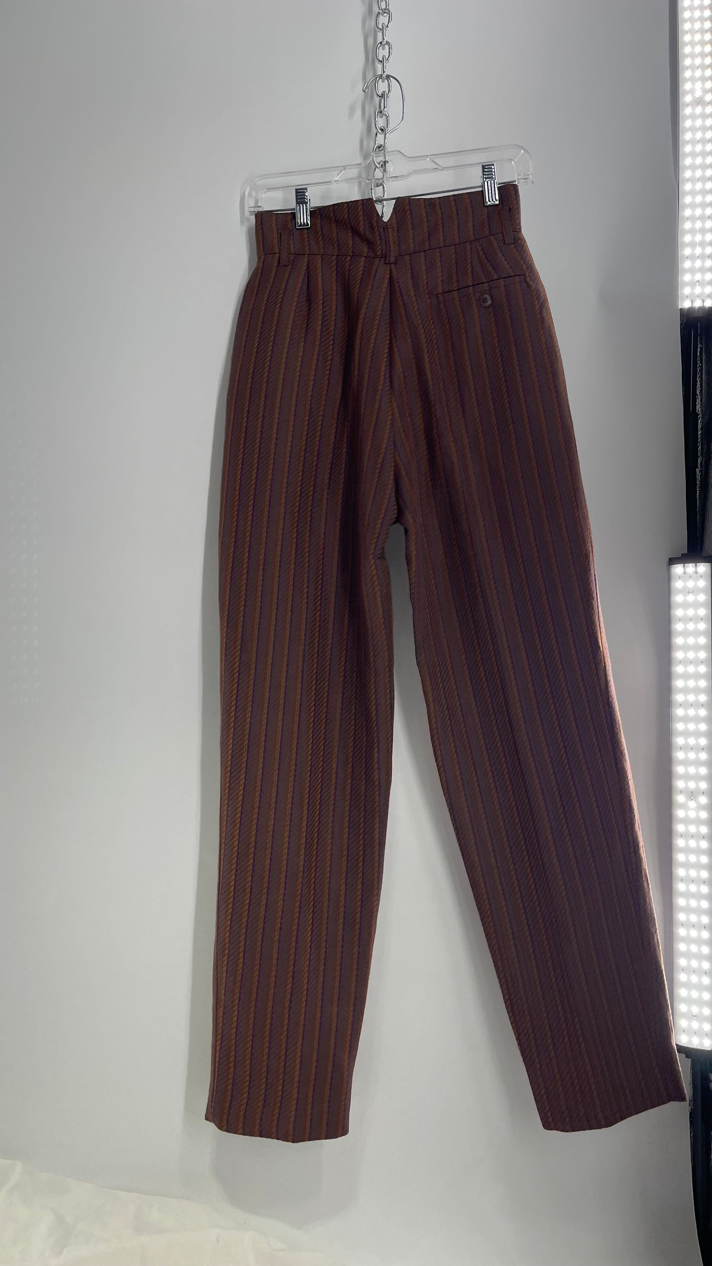 Vintage High Waisted Striped Trouser  (2)