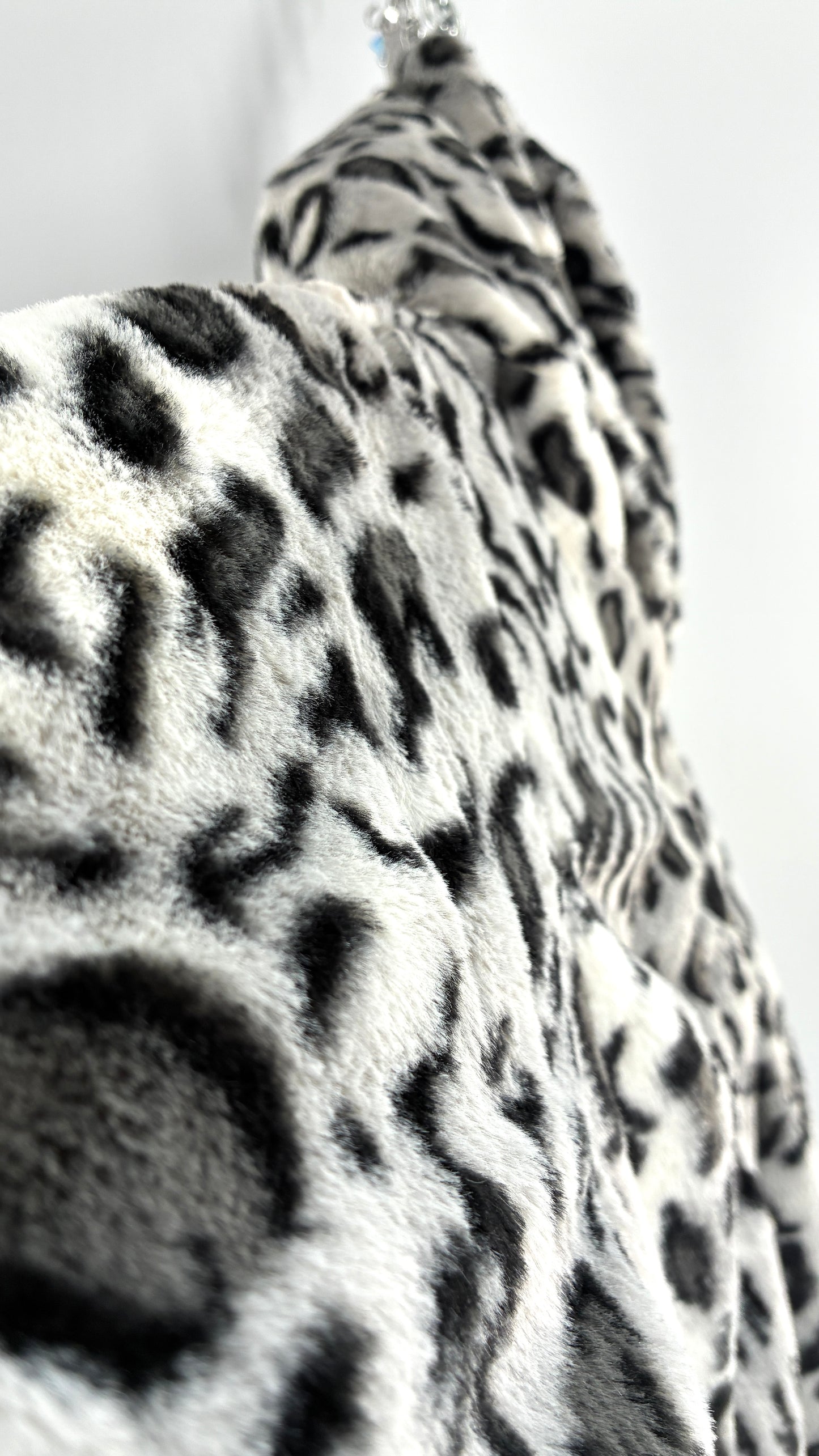 Vintage DENNIS BASSO Reversible Leopard Fur and Quilted, Hooded Coat (Large)