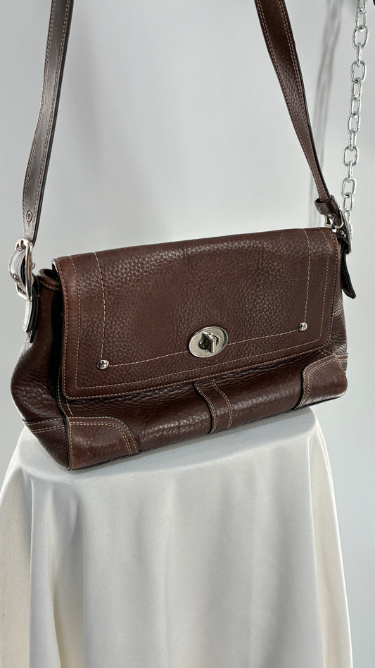 Vintage COACH Hamilton Brown Leather Crossbody