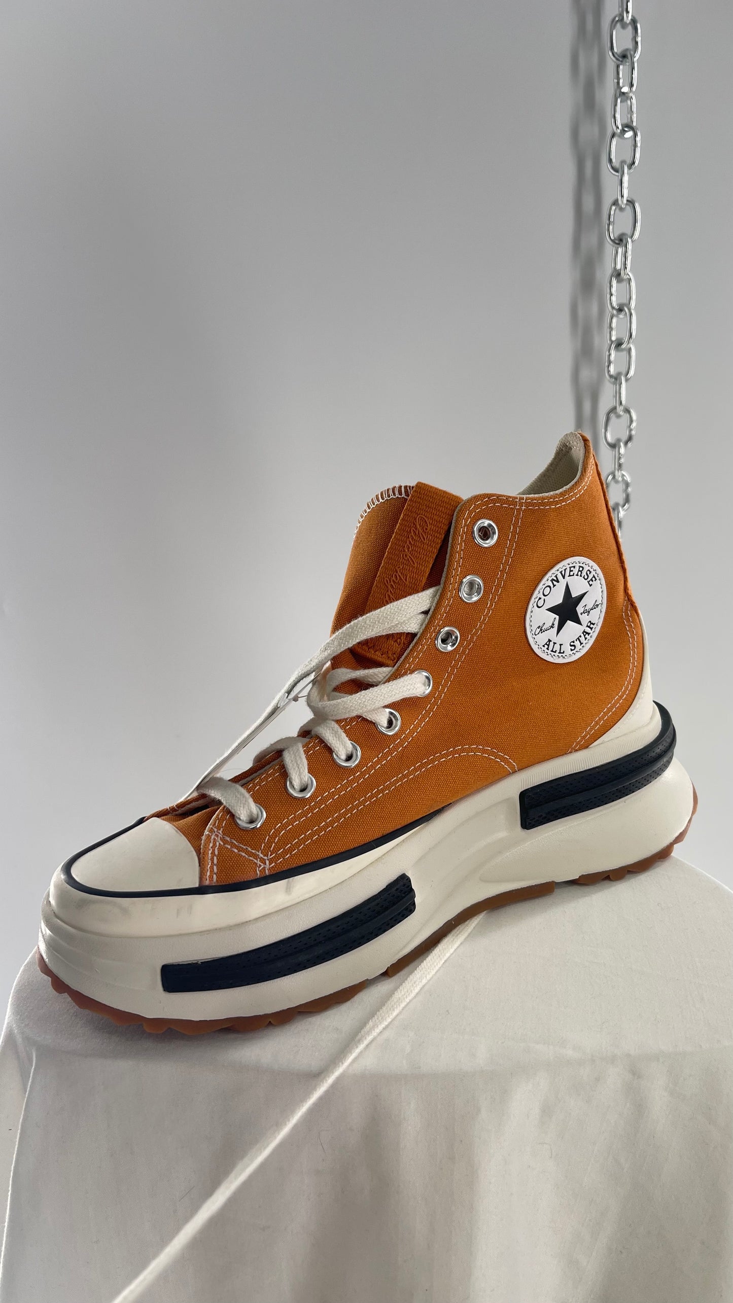 Converse All Stars Run Star Legacy CX Orange Platform Sneaker (9.5)