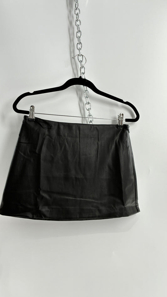 Grey Bandit Vegan Leather Mini Skirt with Tags Attached (Small)