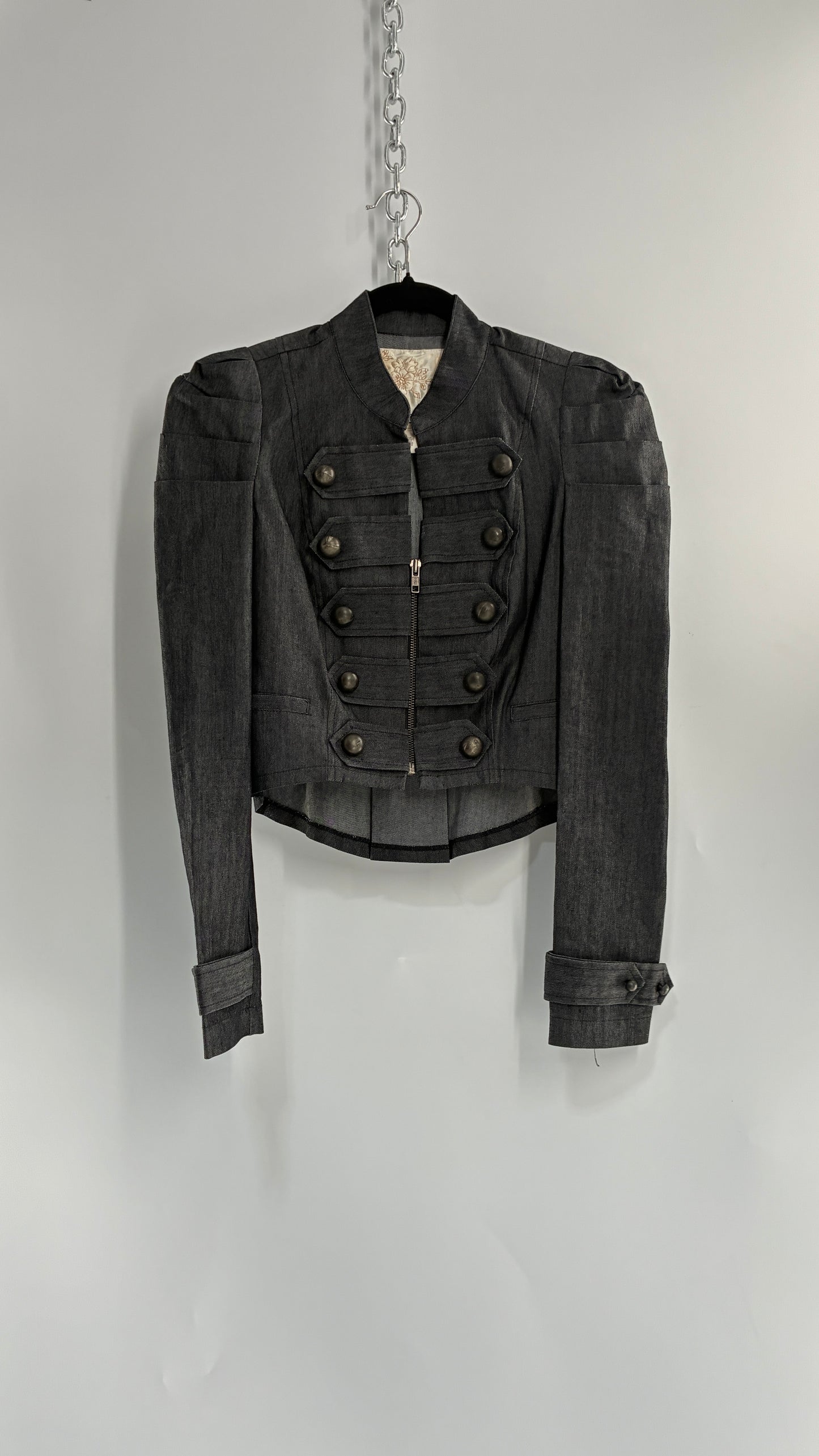 Vintage ARDEN B. Cropped Denim Drummer Jacket (XS)