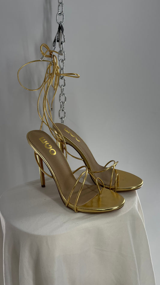 EGO Gelato Gold Strappy Heels (7)