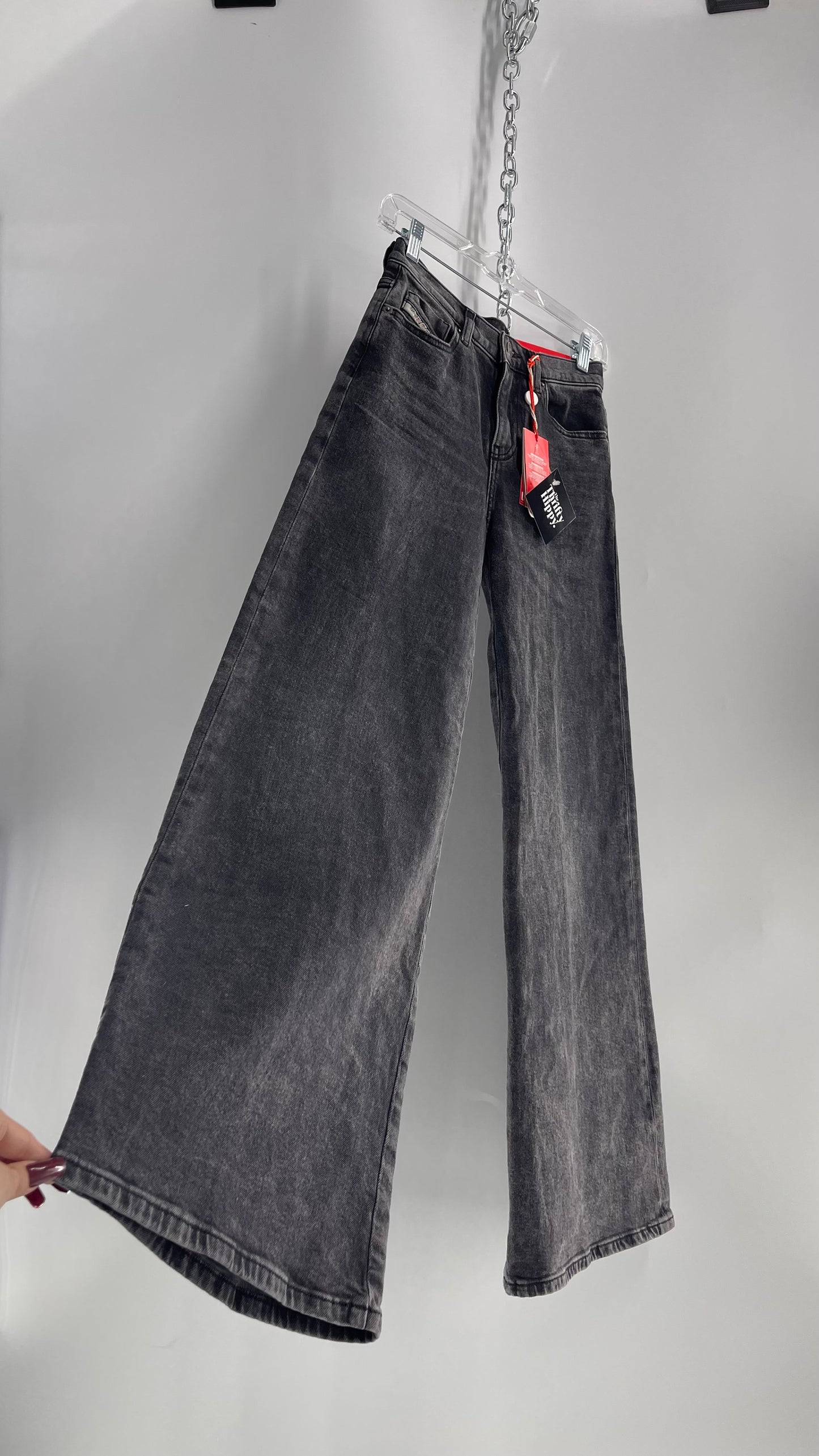 DIESEL Charcoal Grey Baggy Wide Leg 1978 D Akemi OCLBG with Tags Attached (24x30)