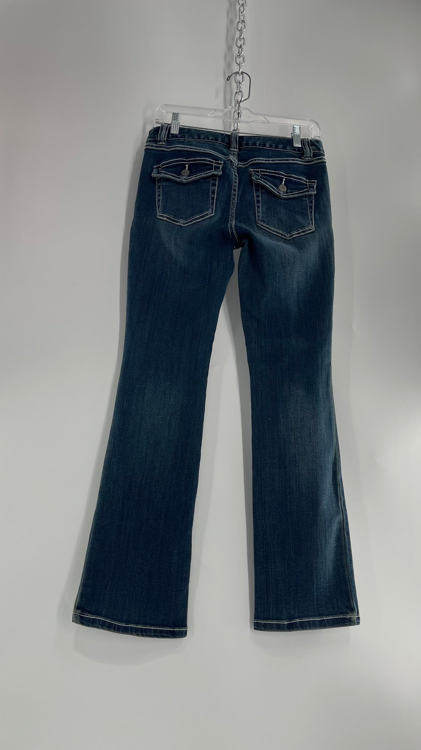 Vintage Dark Wash Denim with White Stitching (4P)