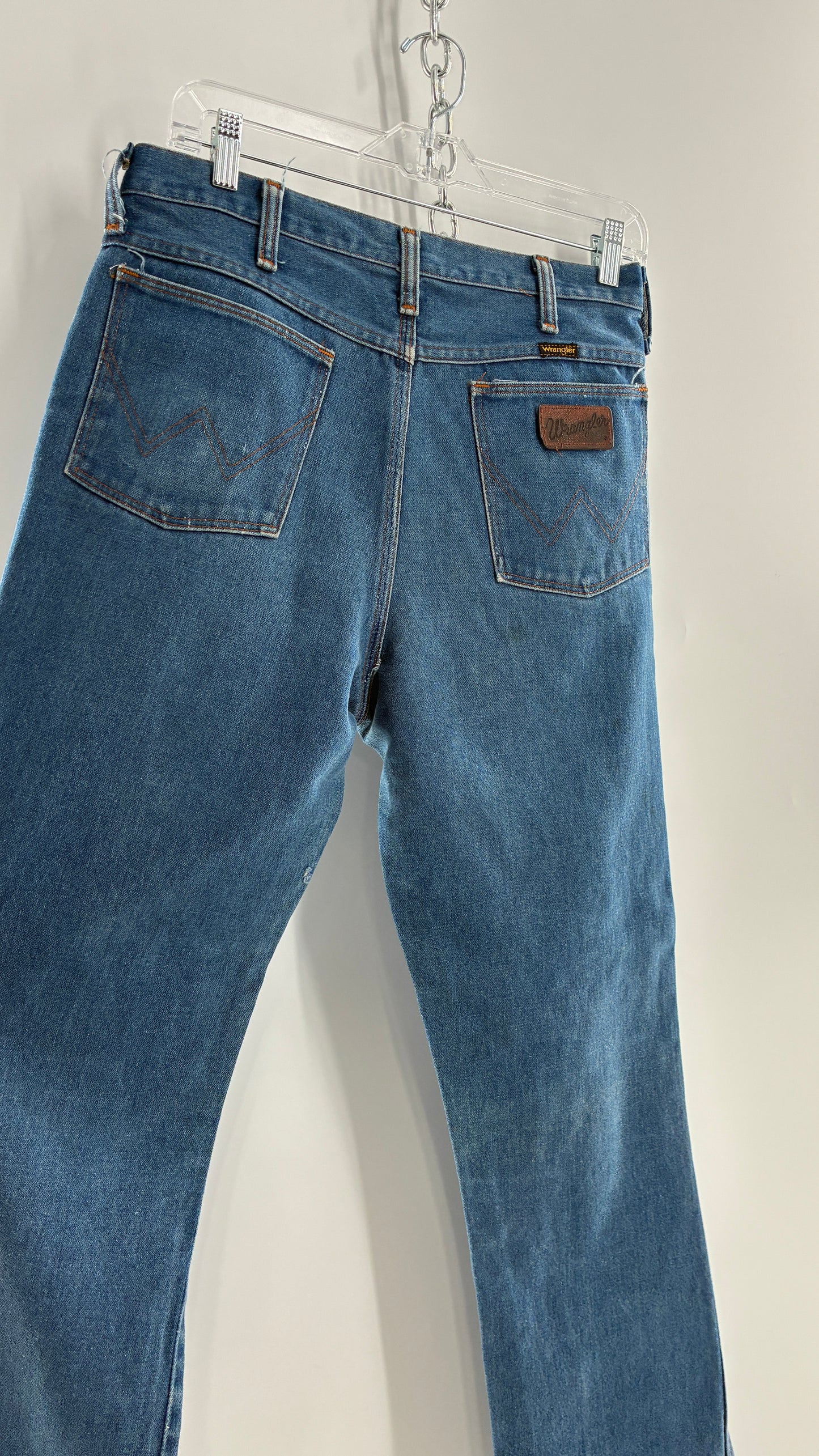 Vintage Free People WRANGLER Light Wash High Waisted Jeans (31x38)