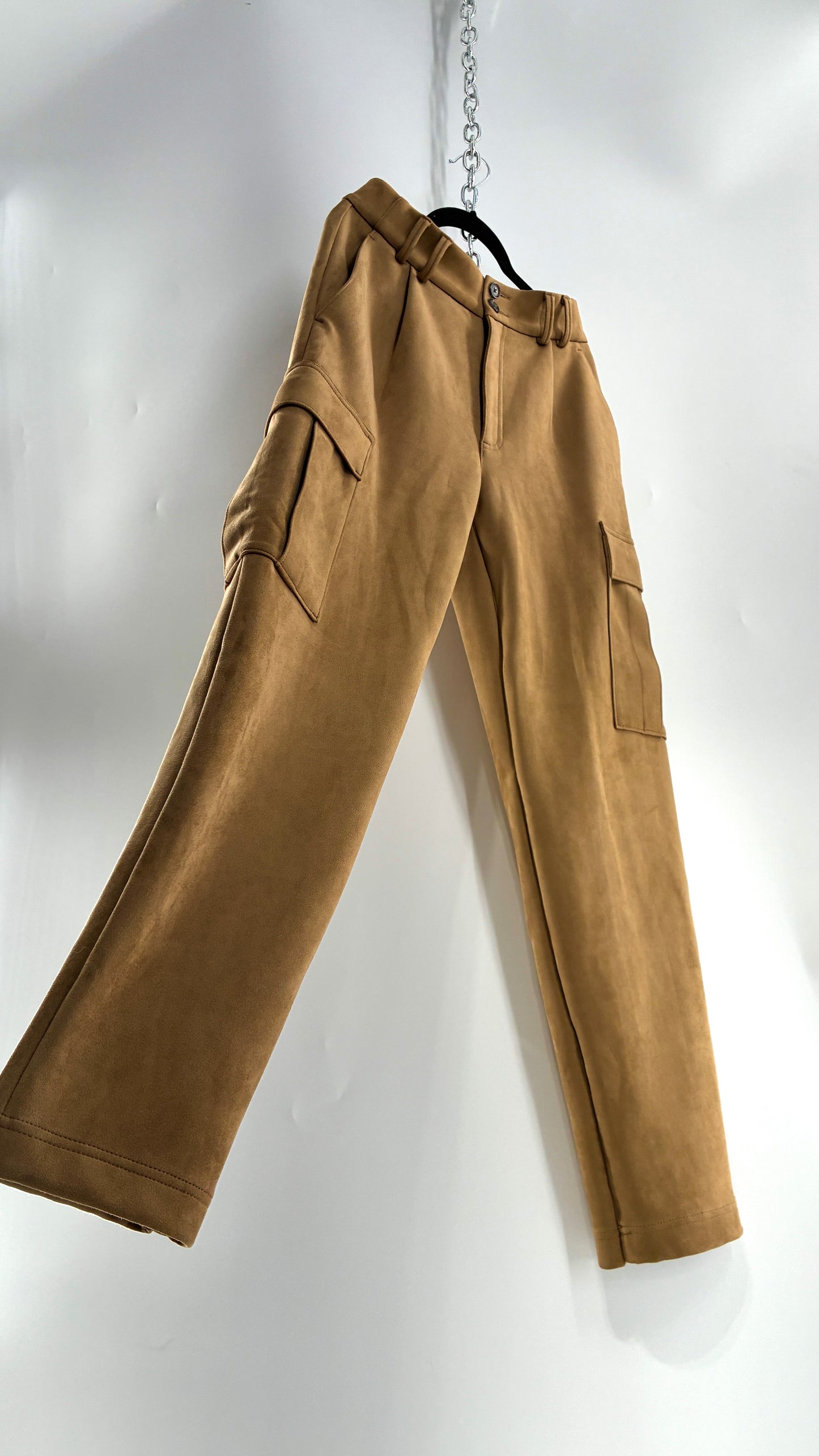 BANANA REPUBLIC Ultra Thick Baggy Vegan Suede Comfy Cargos (4)
