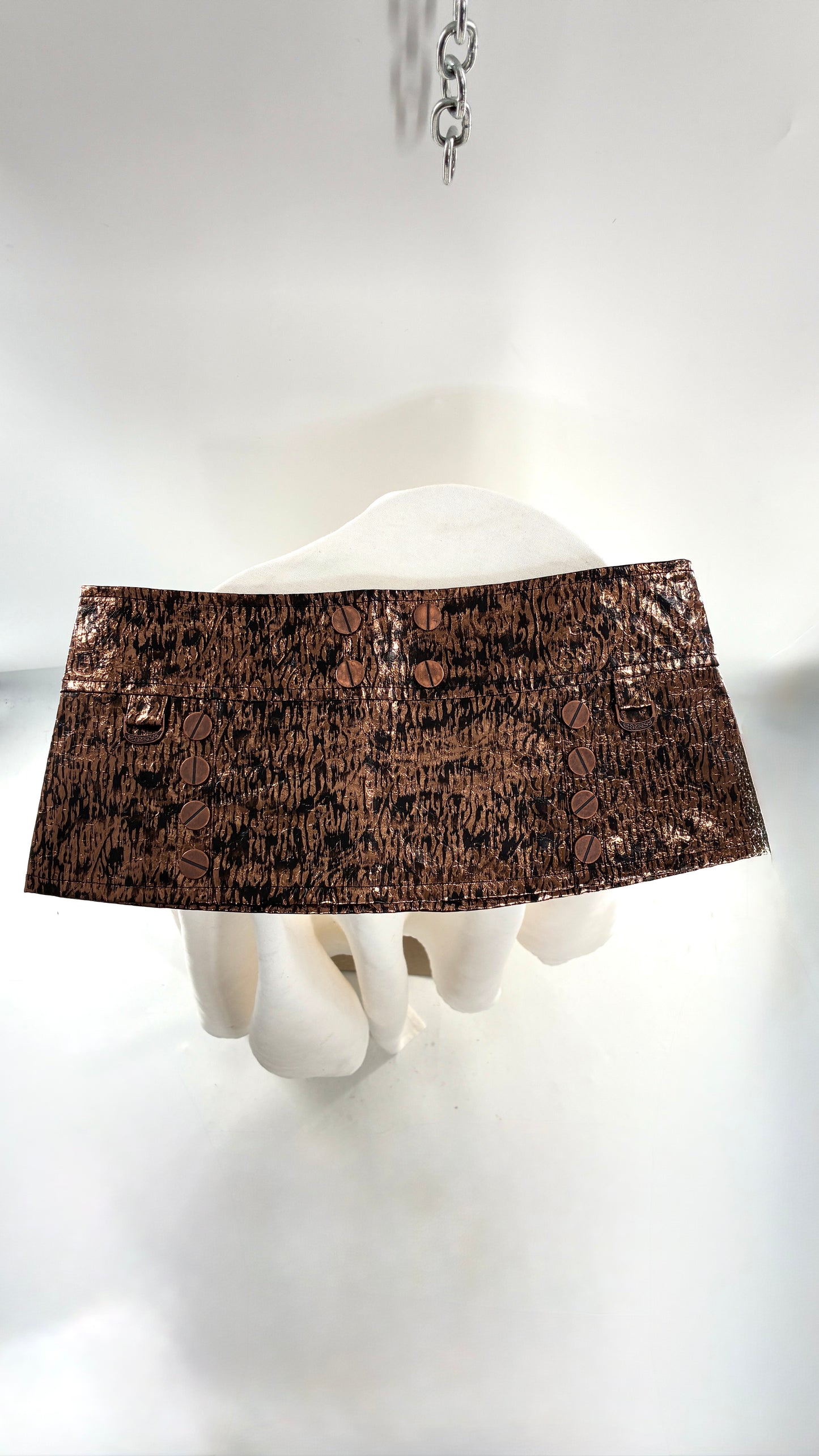 Deadstock Vintage BEDROOM STORIES Bronze Beaded Belt Skirt (Small)