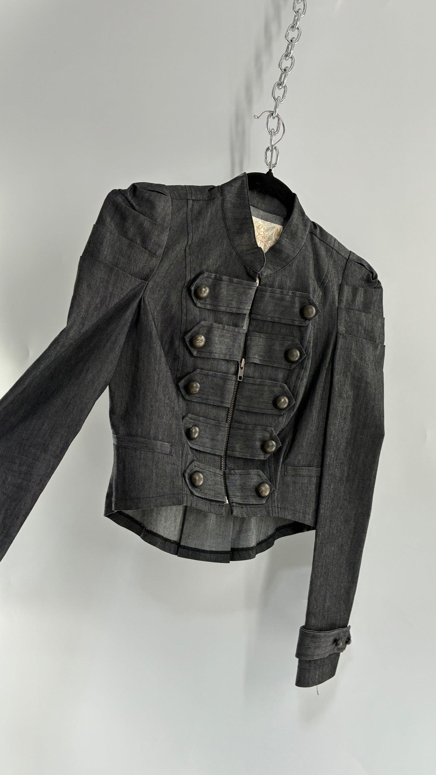 Vintage ARDEN B. Cropped Denim Drummer Jacket (XS)