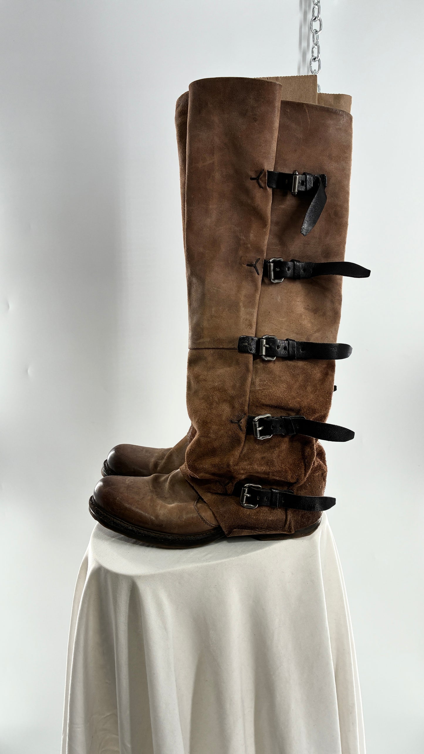 Tatum Over the Knee AS98 Distressed Worn Boots (41)