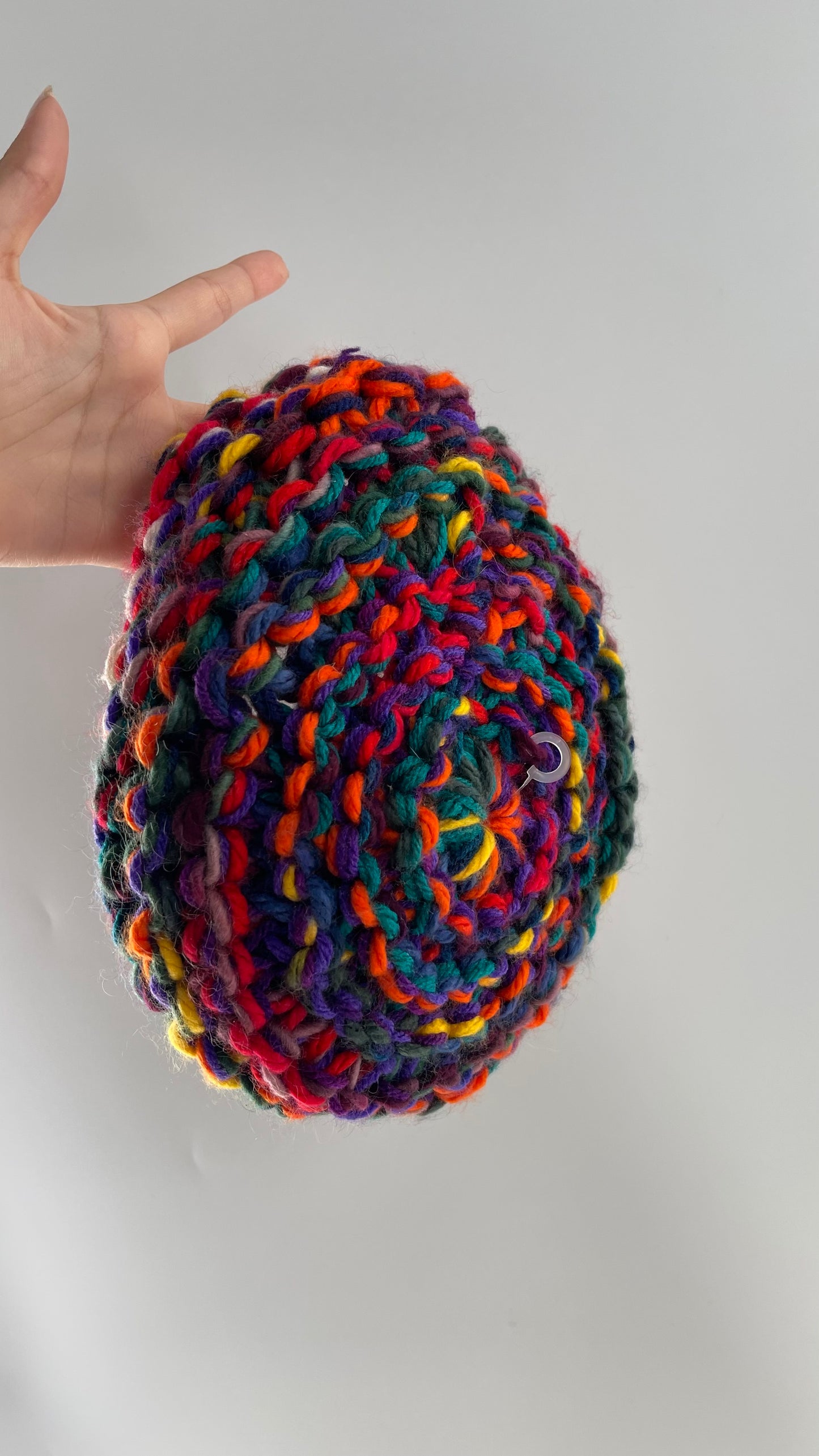 Vintage Handmade Colorful Knit Beanie/Beret