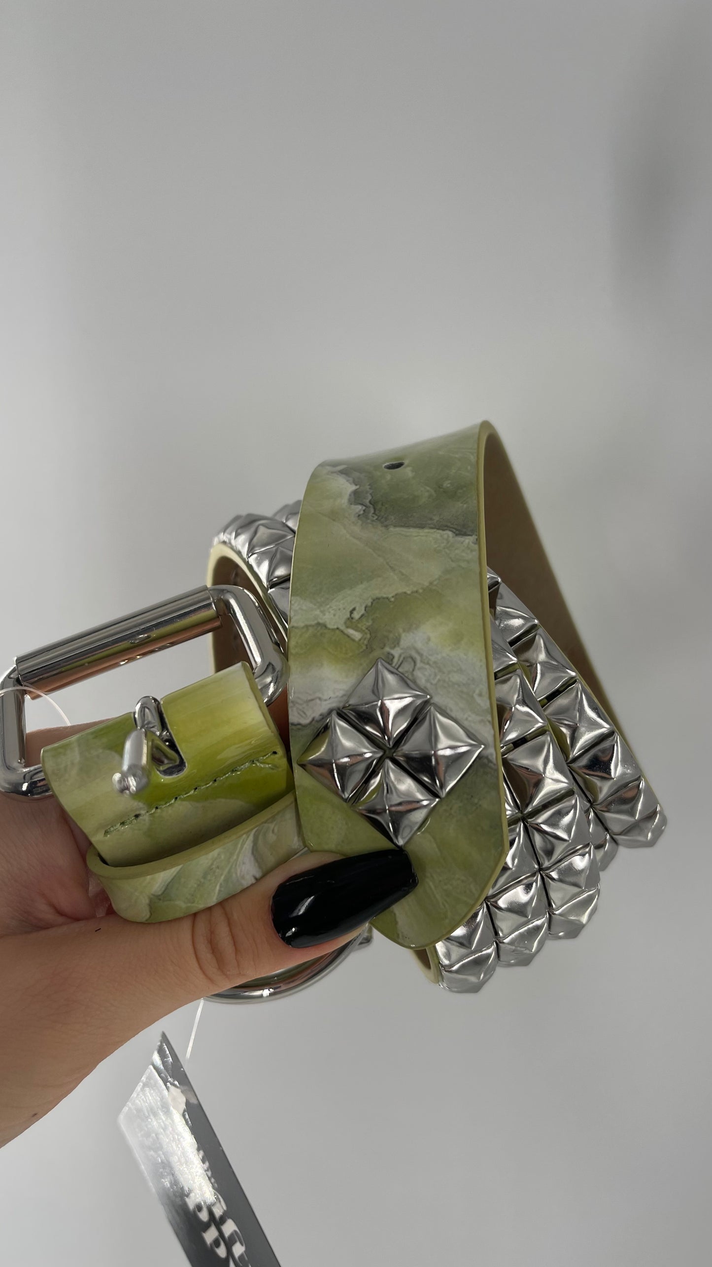 Urban Outfitters Marble Studded Belt (Medium)