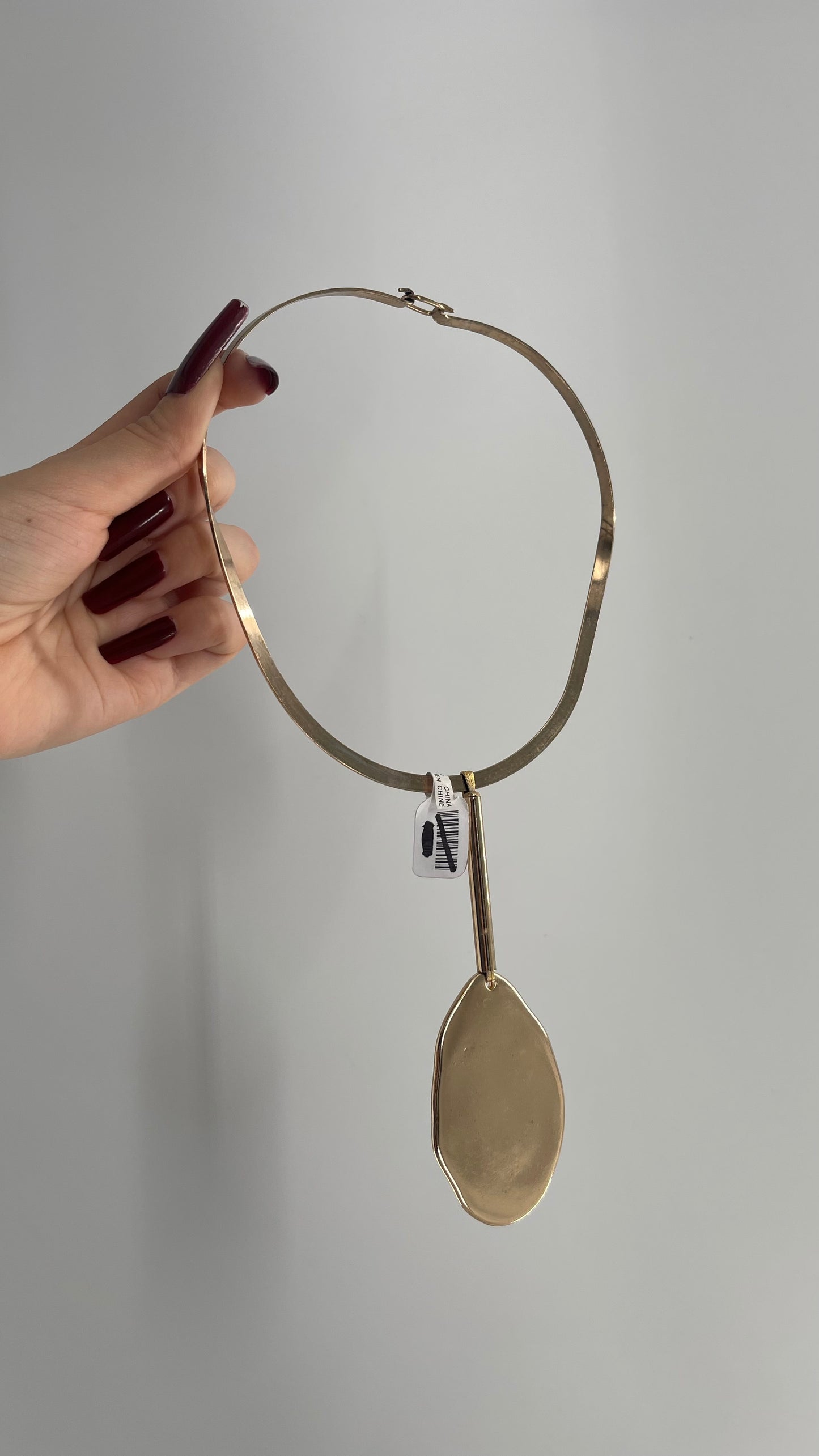 Free People Gold Choker with Pendant Detail and Tags Attached