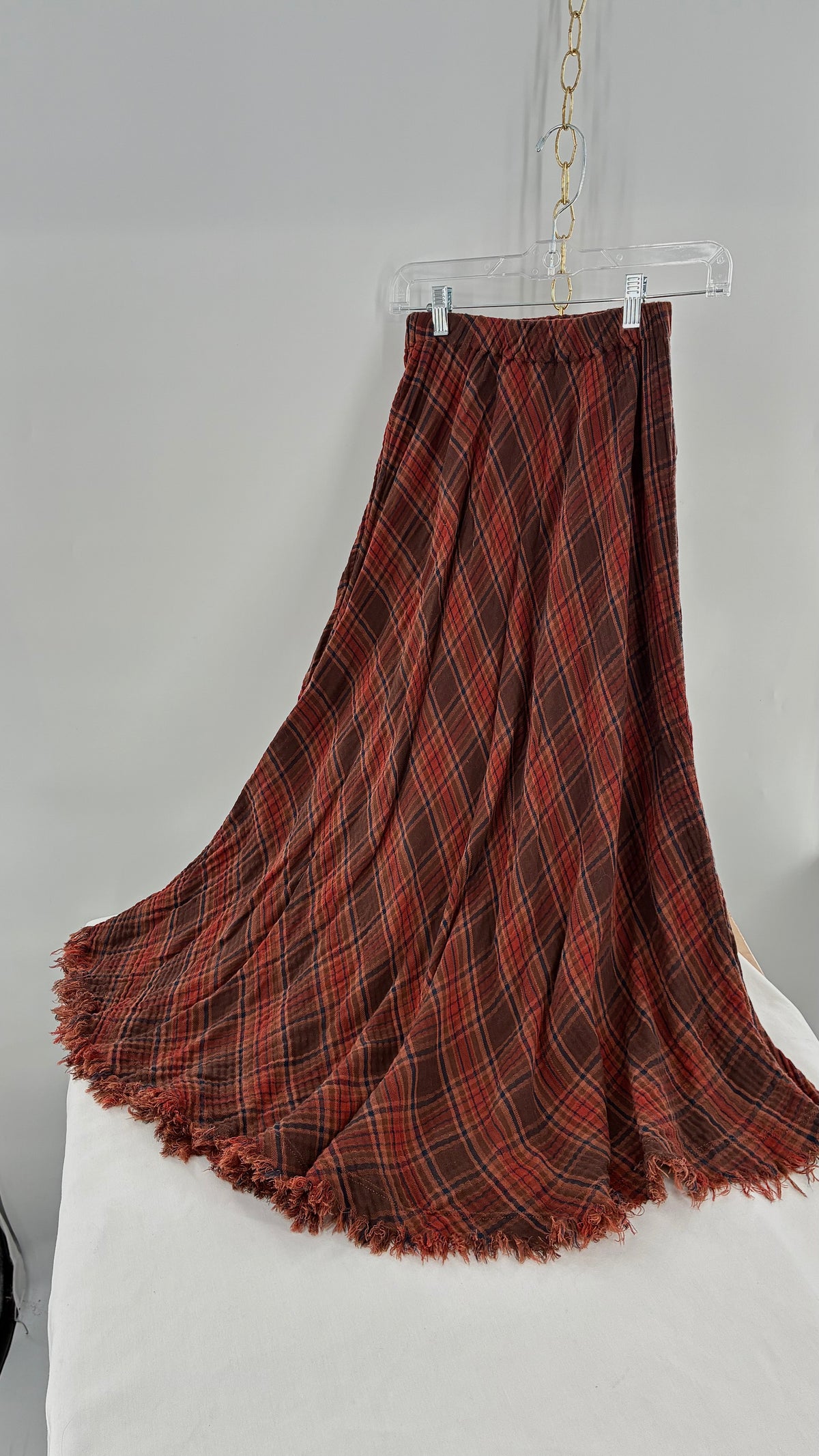 Vintage NATURAL LIFE 100% Cotton Fall Maxi Skirt (XS)
