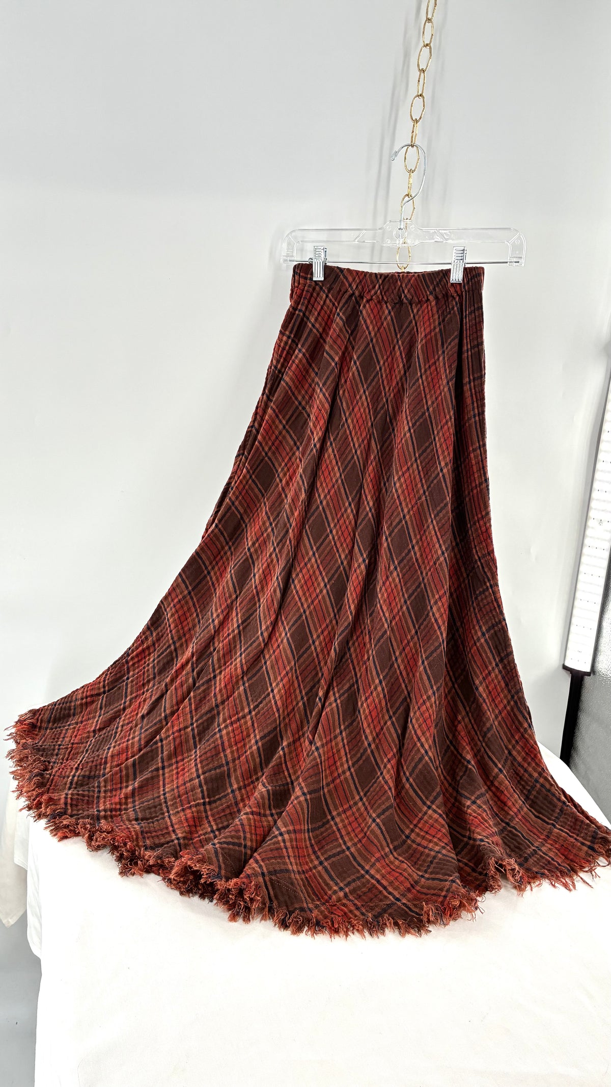 Vintage NATURAL LIFE 100% Cotton Fall Maxi Skirt (XS)