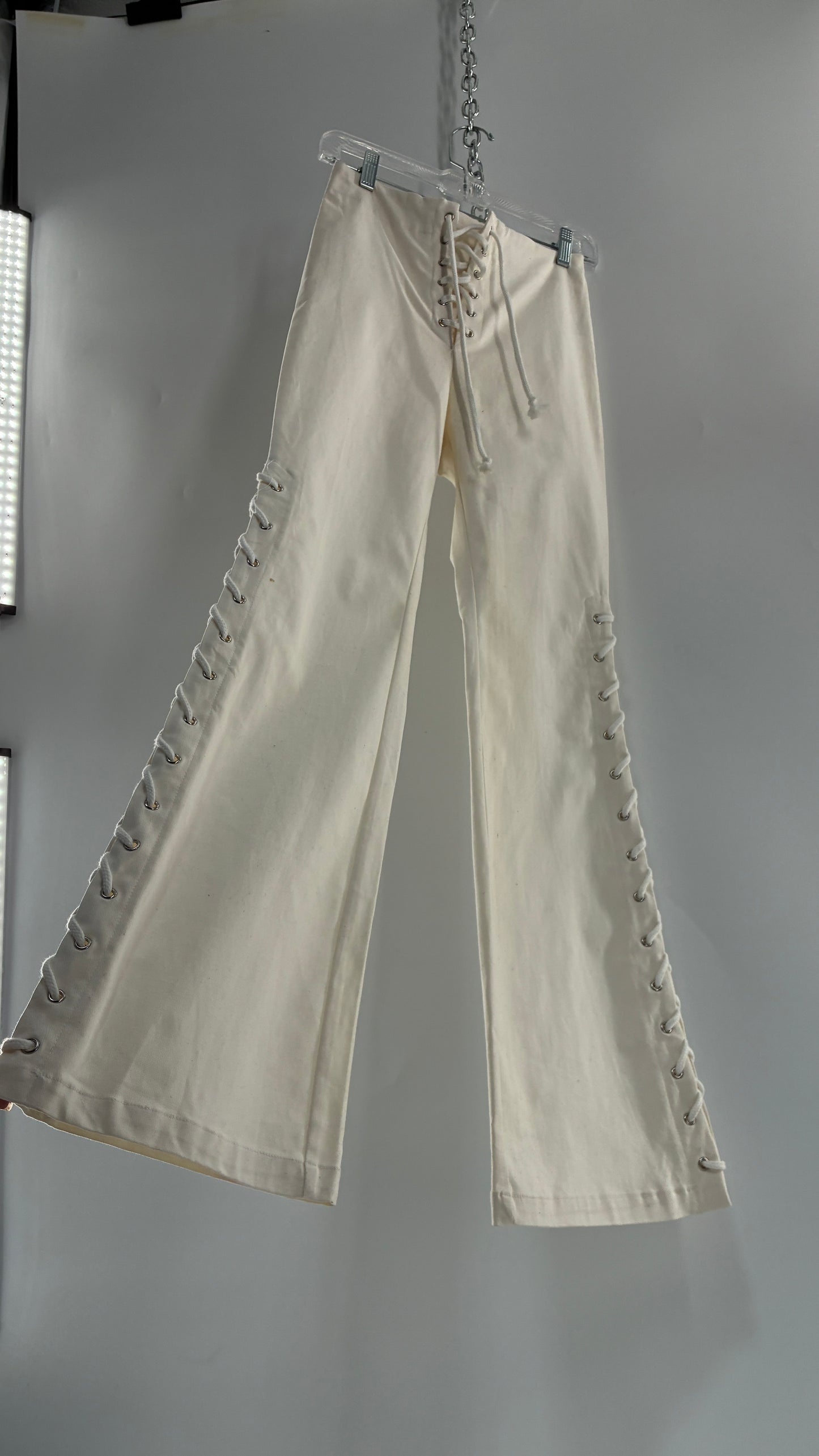 Vintage Off White Bottoms with Lace Up Closure + Legs (Small)