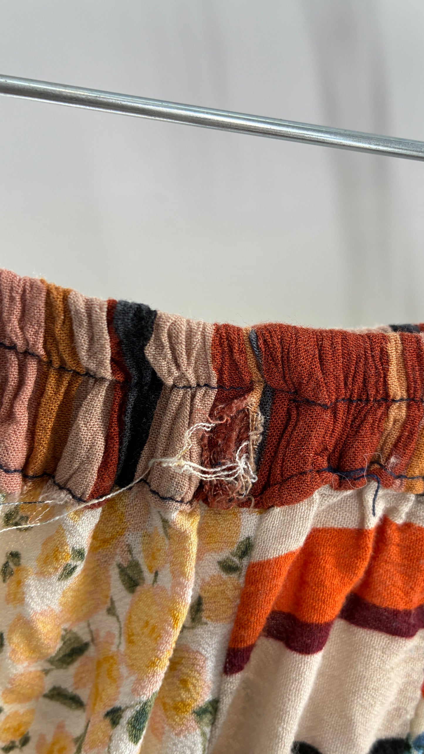 Vintage Patchwork Cinched Ankle Pants (Small)