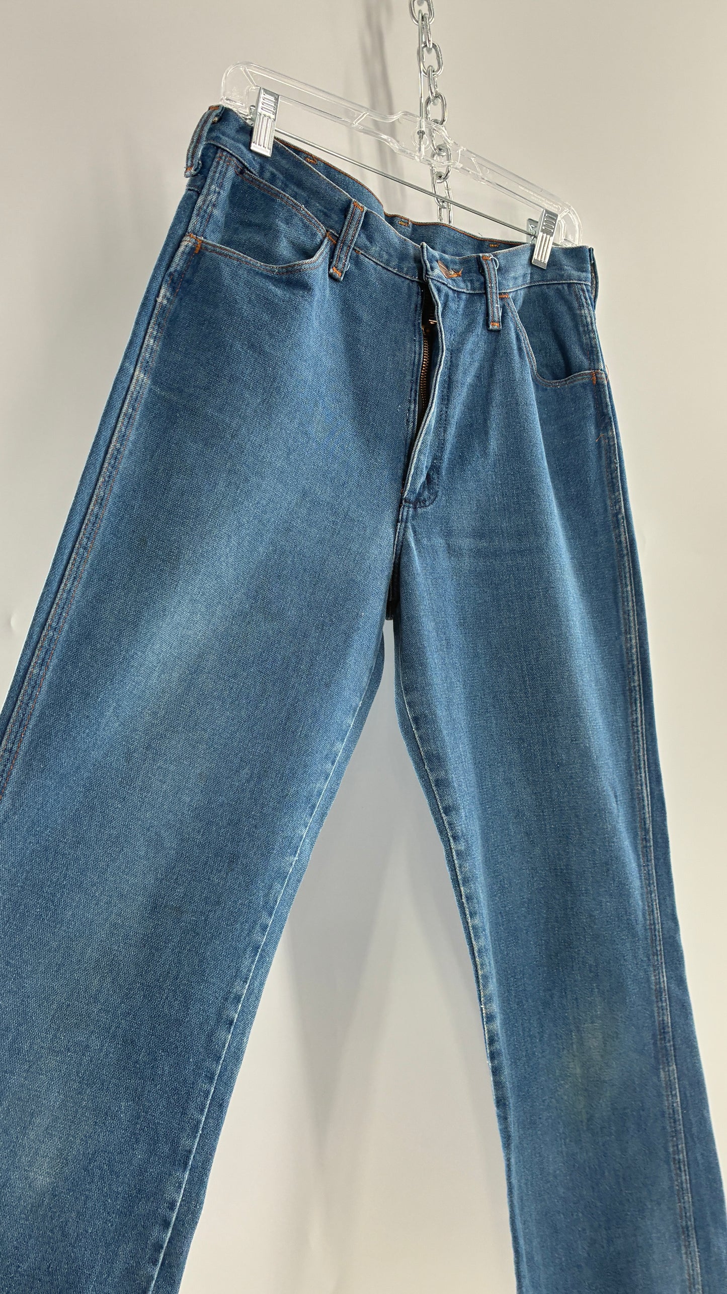 Vintage Free People WRANGLER Light Wash High Waisted Jeans (31x38)
