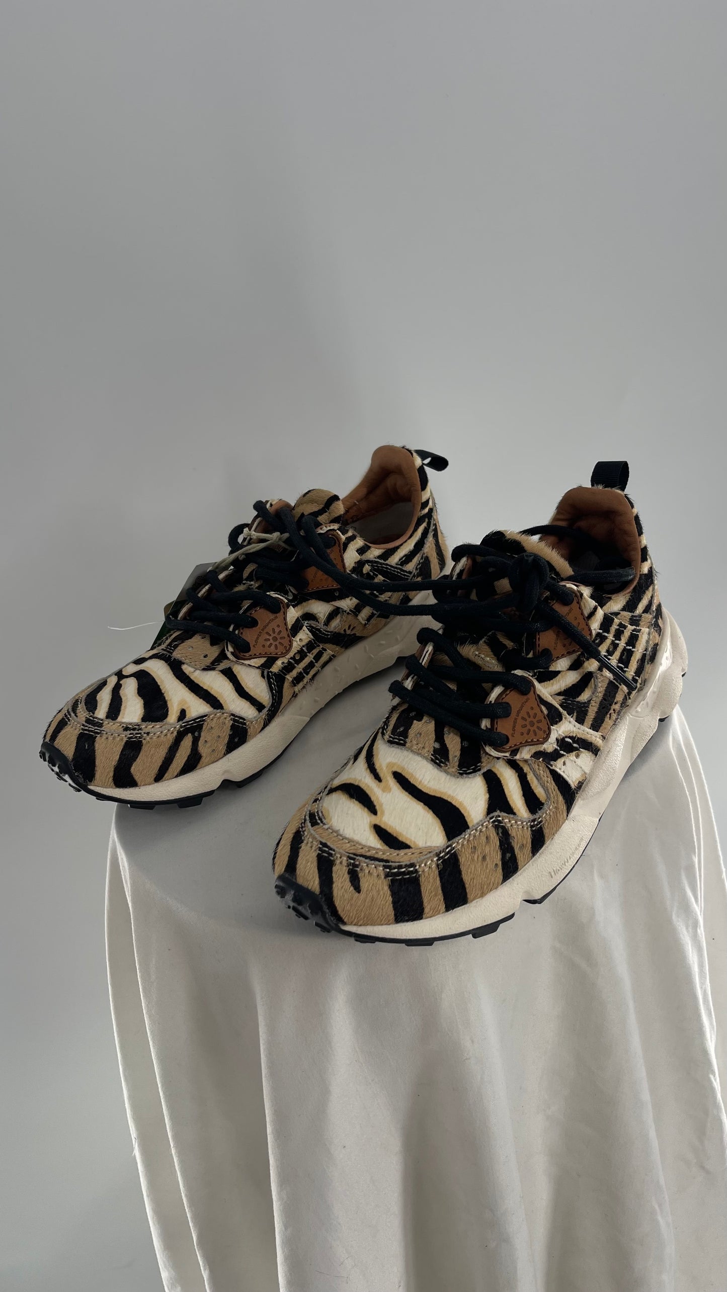 Flower Mountain X Free People Cow Hide Mixed Animal Print Sneakers with Tags Attached (7)