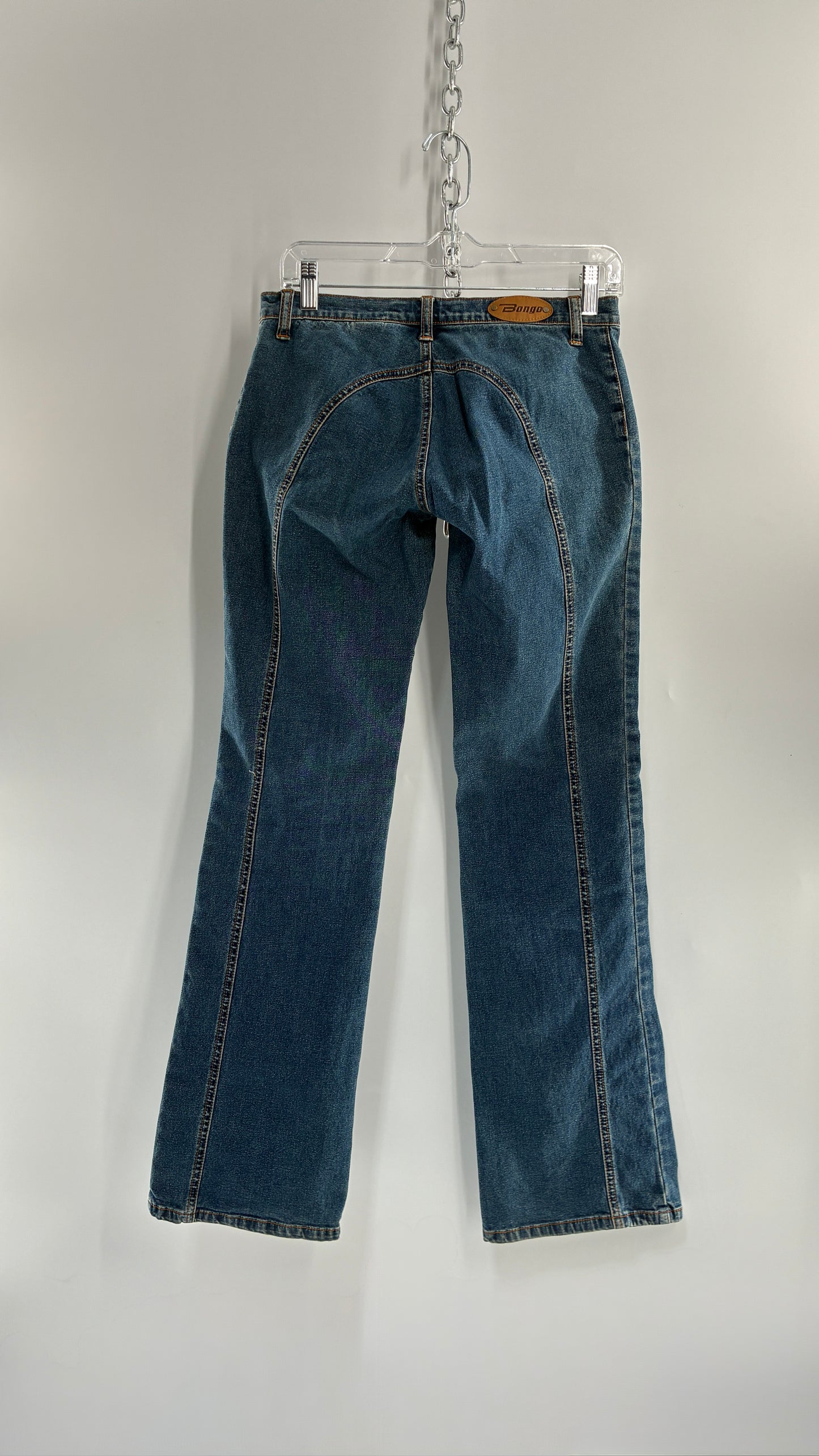 Vintage BONGO Low Rise Jeans with Lace Up Closure and Arched Bum Stitching (7)