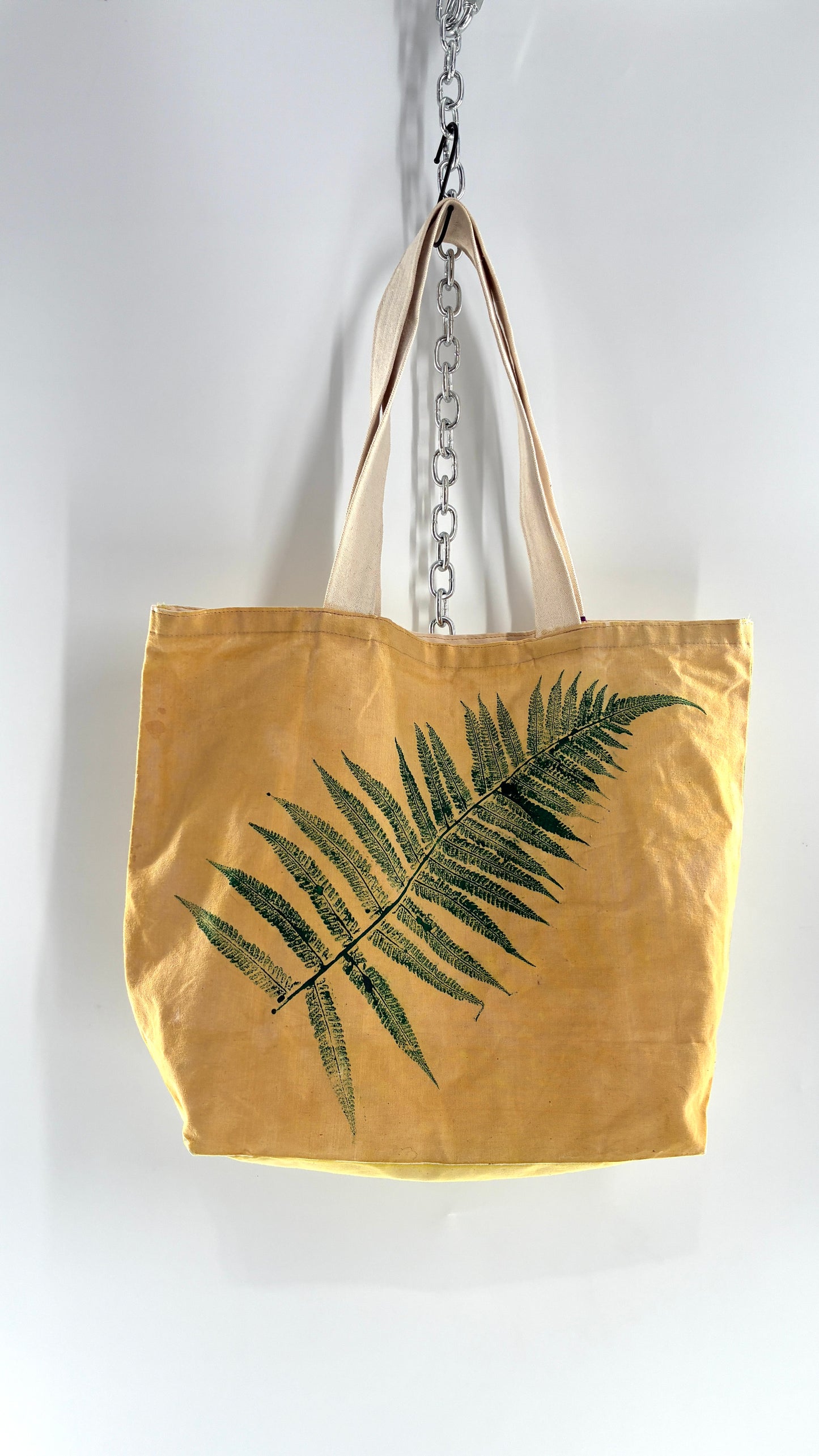Vintage Laurel’s Originals by Laurel Anderson 100% Cotton Artisanal Hand Painter Tropical Tote Bag