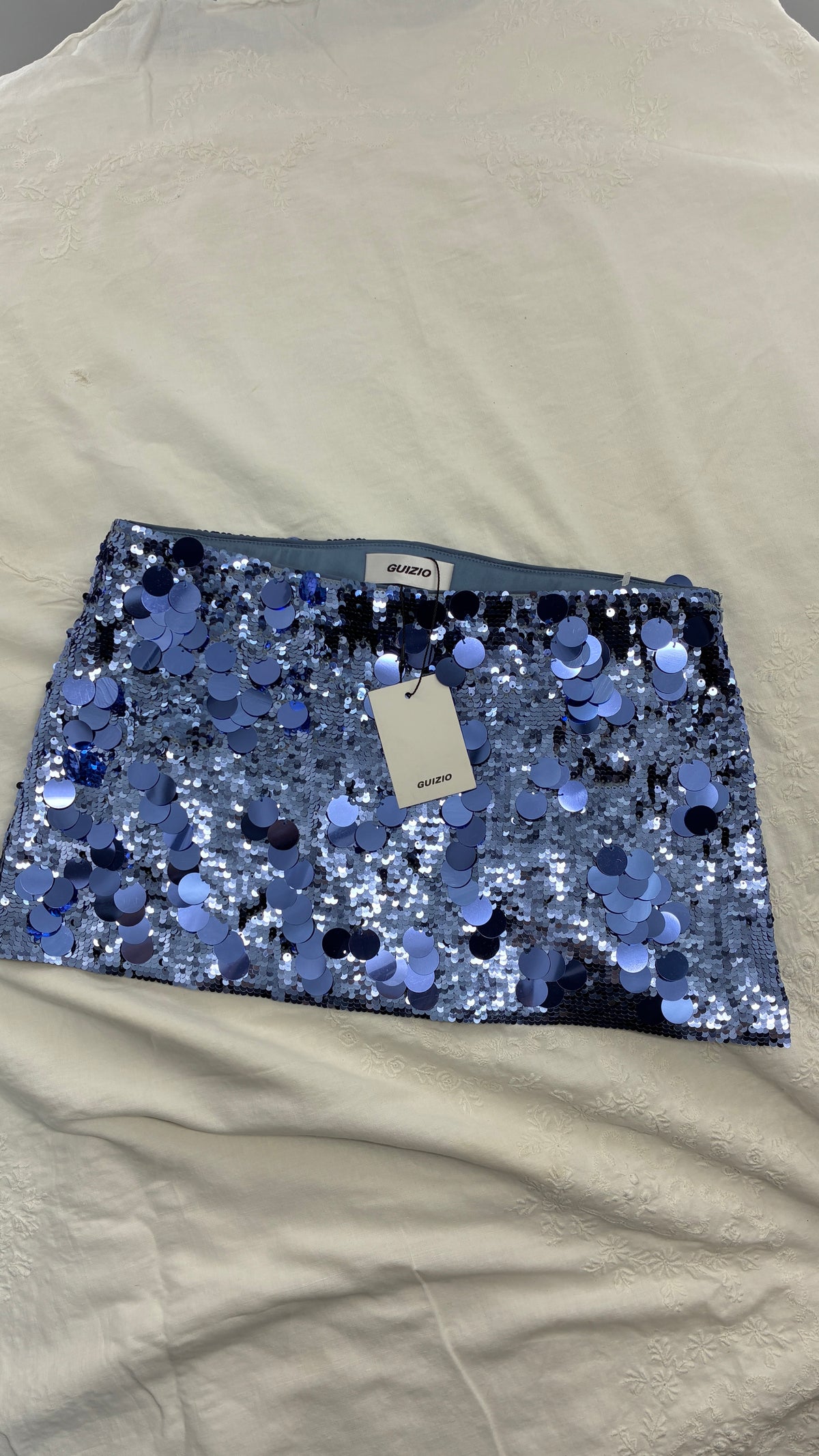 GUIZIO Purple Sequin Micro Mini Skirt with Tags Attached (Small)