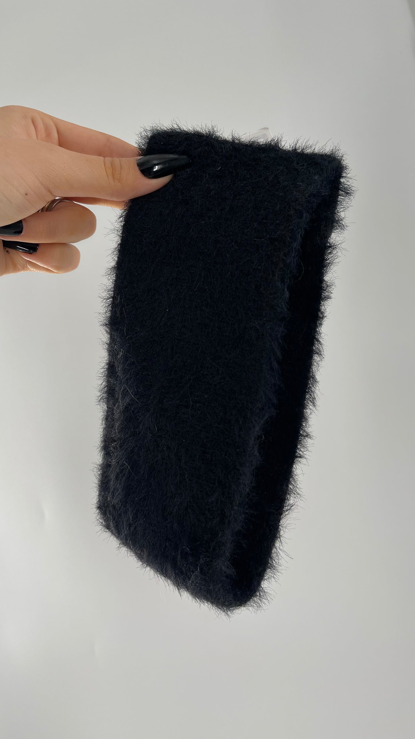 Out from Under Urban Outfitters Black Fuzzy Headband