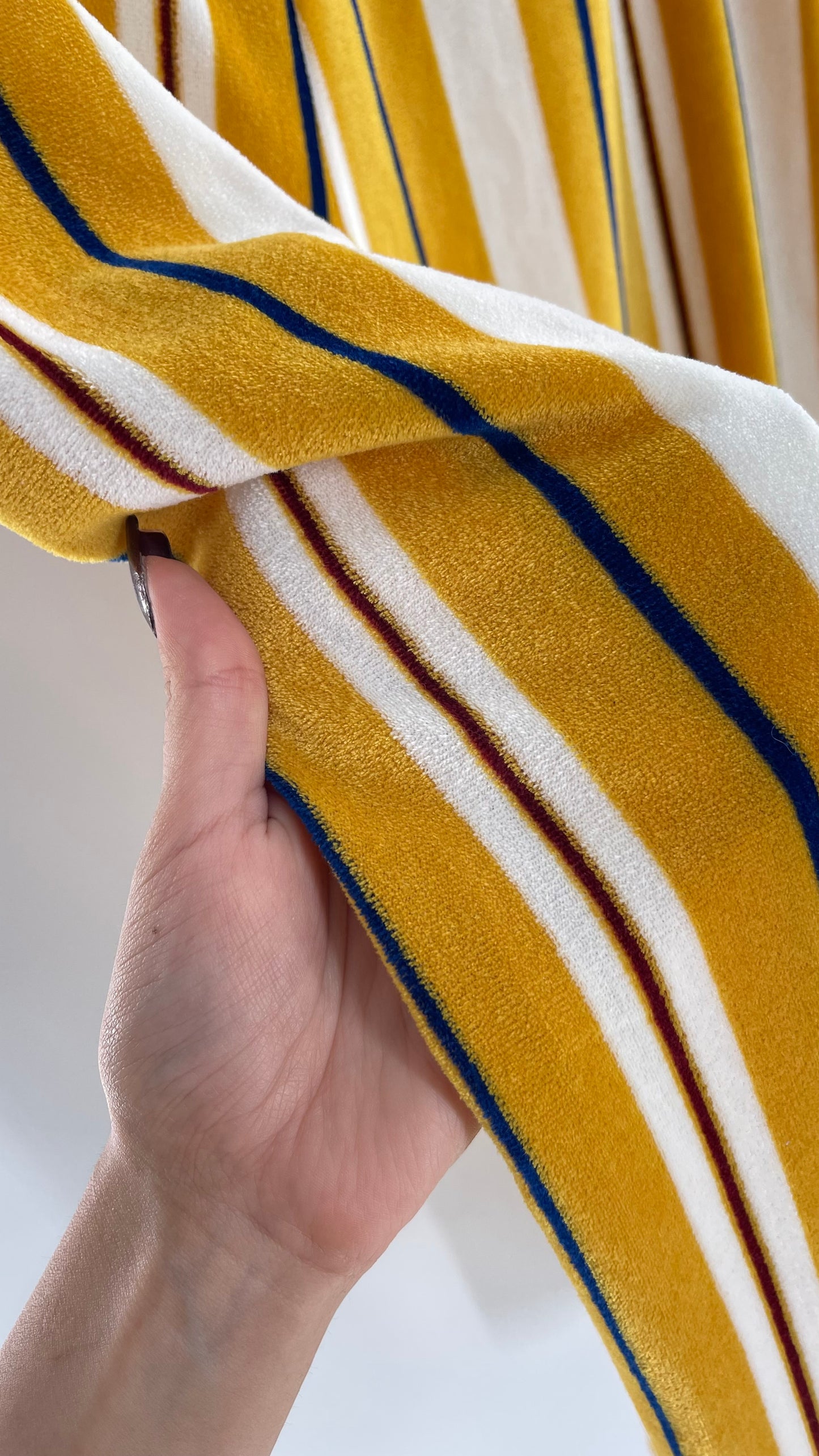 Urban Outfitters CroppedTerry Cloth Towel Yellow Striped Sweats (Medium)