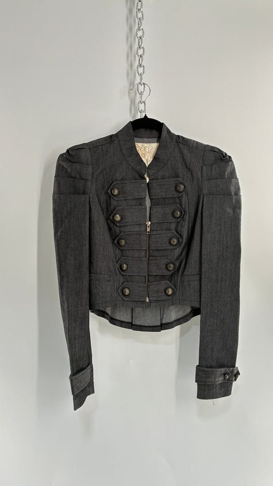 Vintage ARDEN B. Cropped Denim Drummer Jacket (XS)