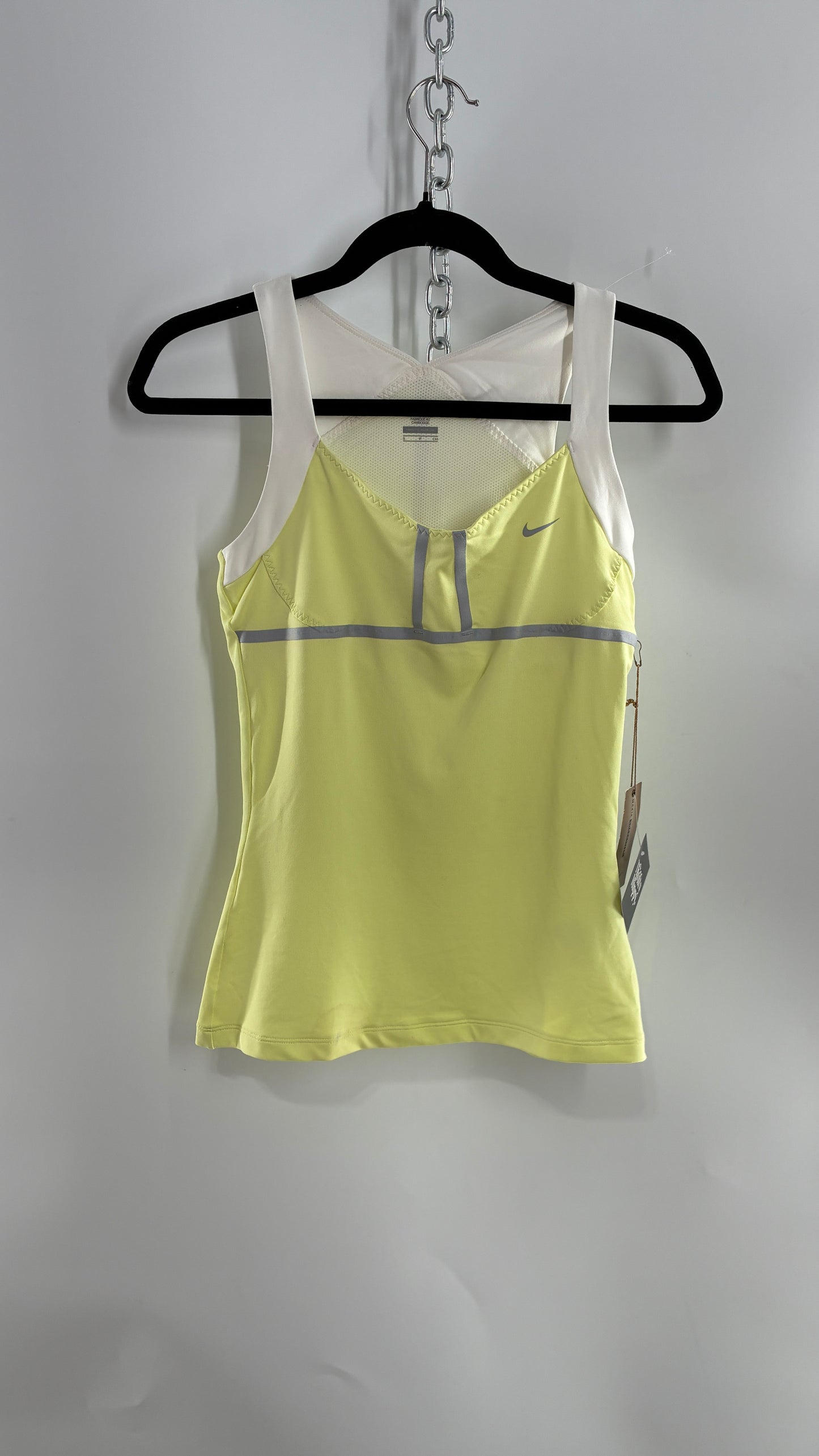NIKE X MARIA SHARAPOVA Yellow Form Fitting Athletic Sports Top  (XS)
