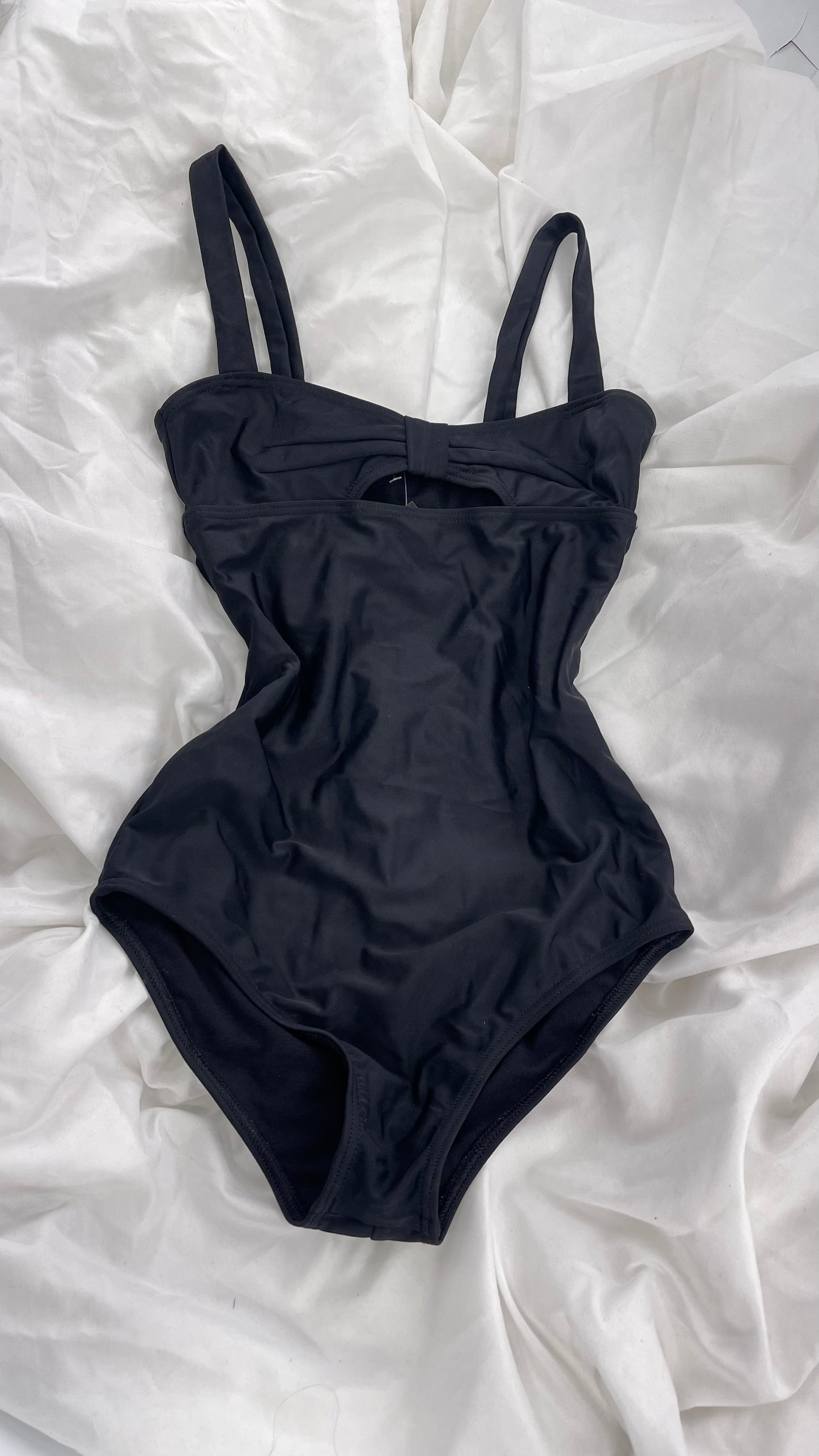 Yes Master x Free People Black Bow Bust Swimsuit (Small)